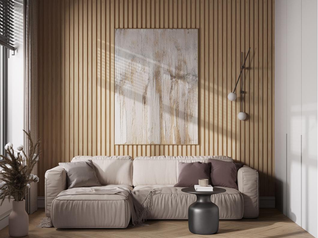 3D Wandpaneel - 1 Pack: 2,83 m² - Naturfarben - 8er-Set - FLINT
