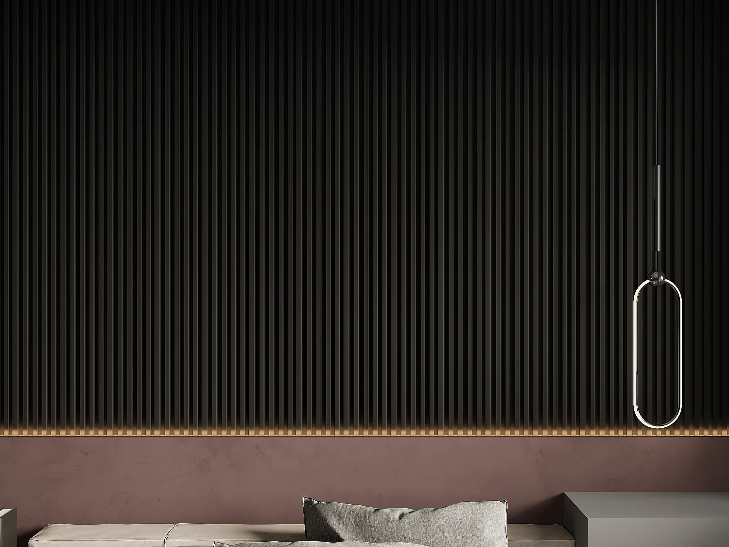 Panneau mural 3D - Pack de 2,83 m² - Noir - Lot de 8 pièces - CLINTON