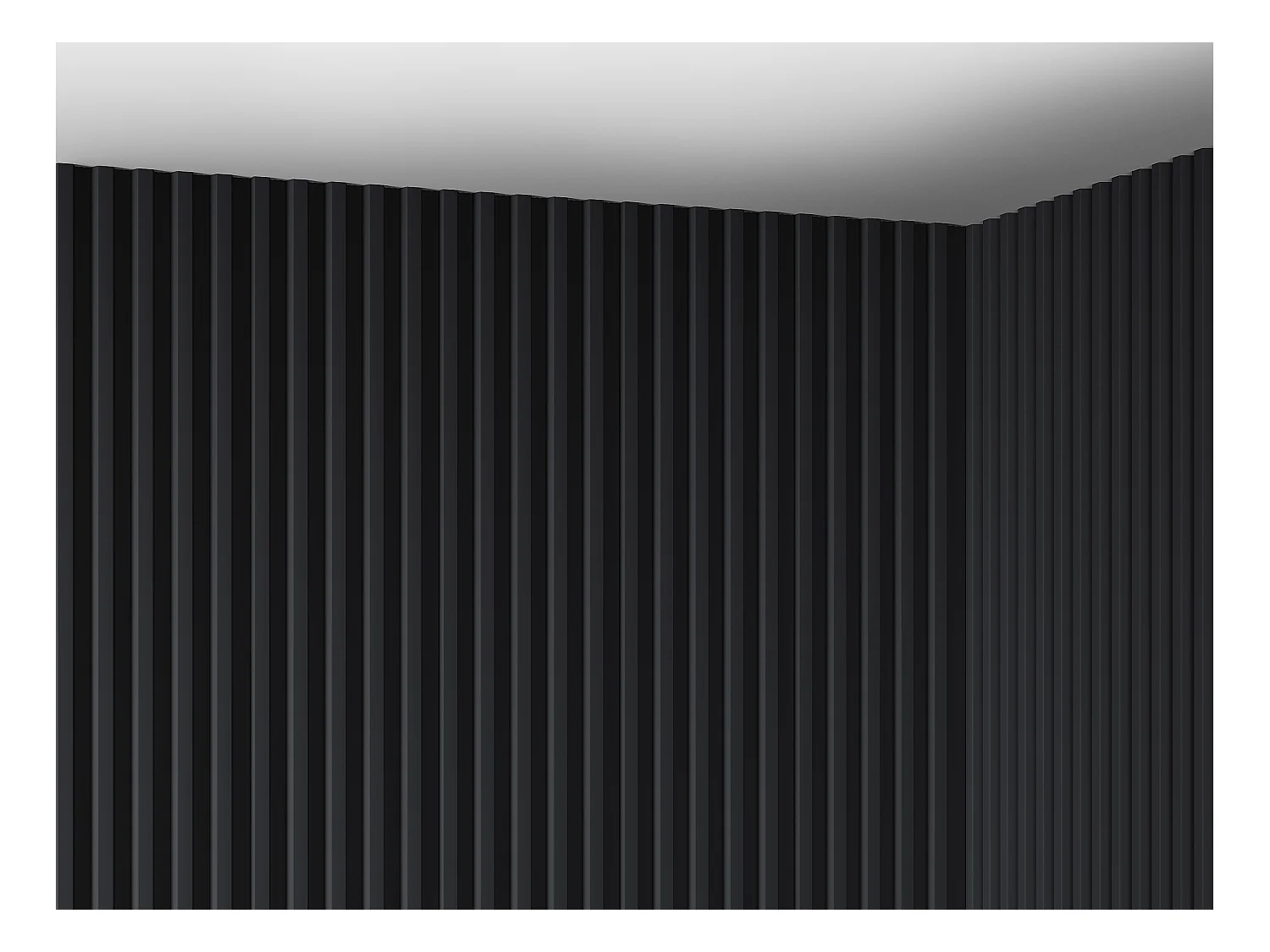 3D Wandpaneel - 1 Pack: 2,83 m² - Set aus 8 Teilen - Schwarz - CLINTON