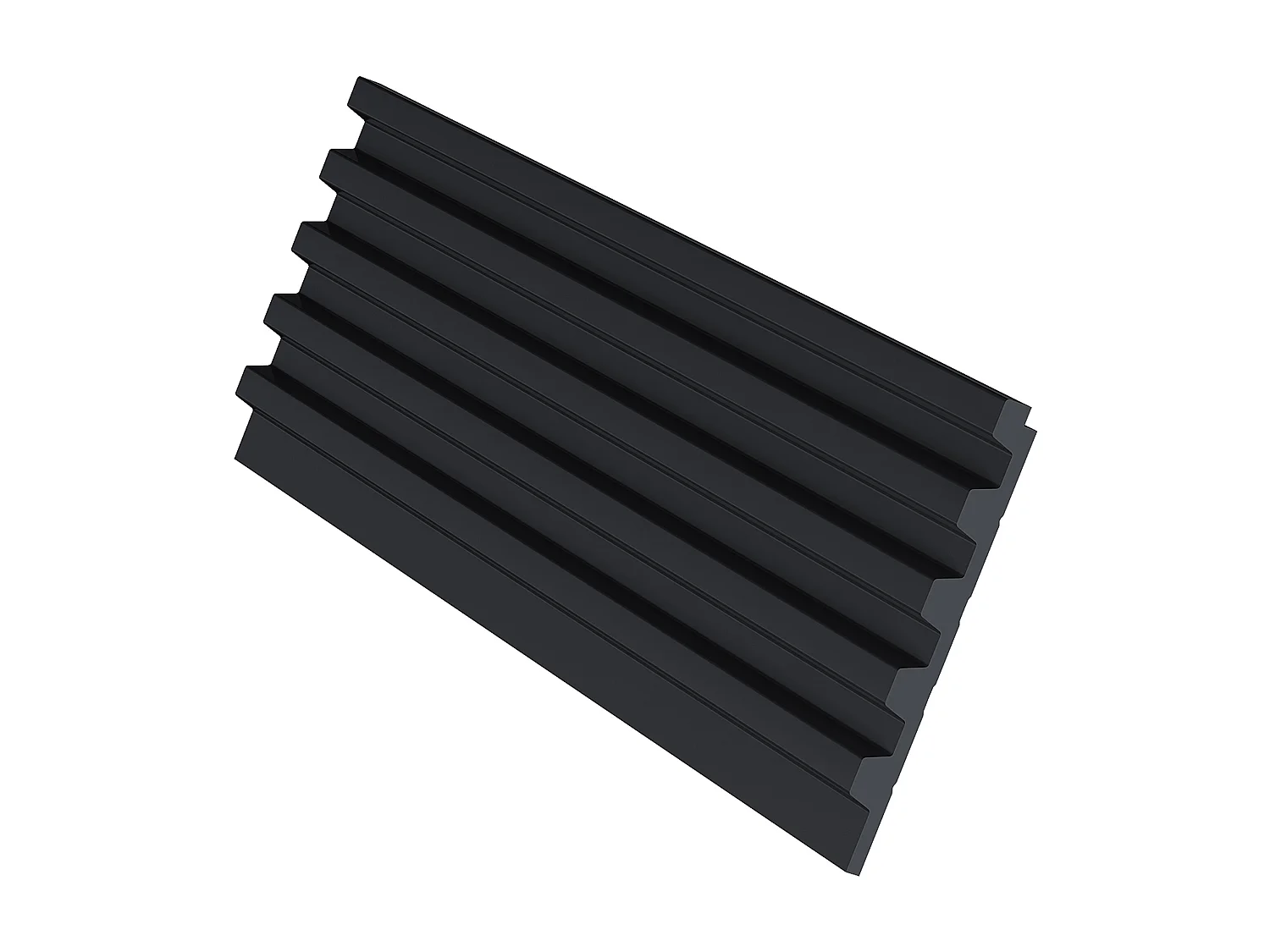 3D Wandpaneel - 1 Pack: 2,83 m² - Set aus 8 Teilen - Schwarz - CLINTON