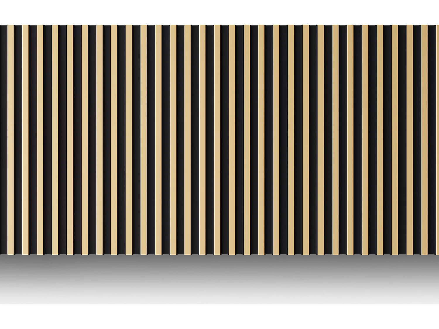 3D Wandpaneel - 1 Pack: 2,83 m² - Set aus 8 Teilen - Goldfarben & Schwarz - CLINTON