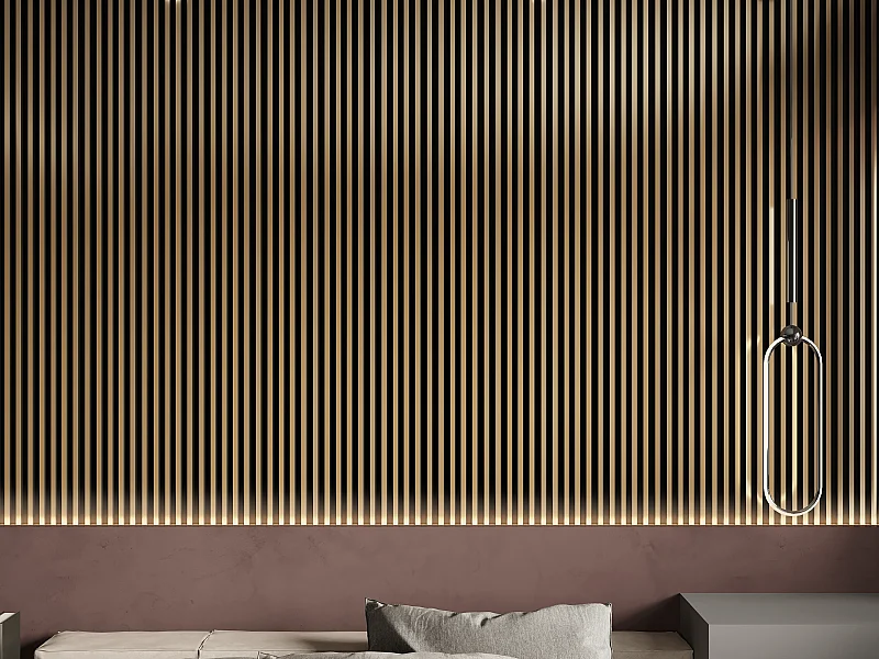 Panneau mural 3D - Pack de 2,83 m² - Noir et doré - Lot de 8 pièces - CLINTON