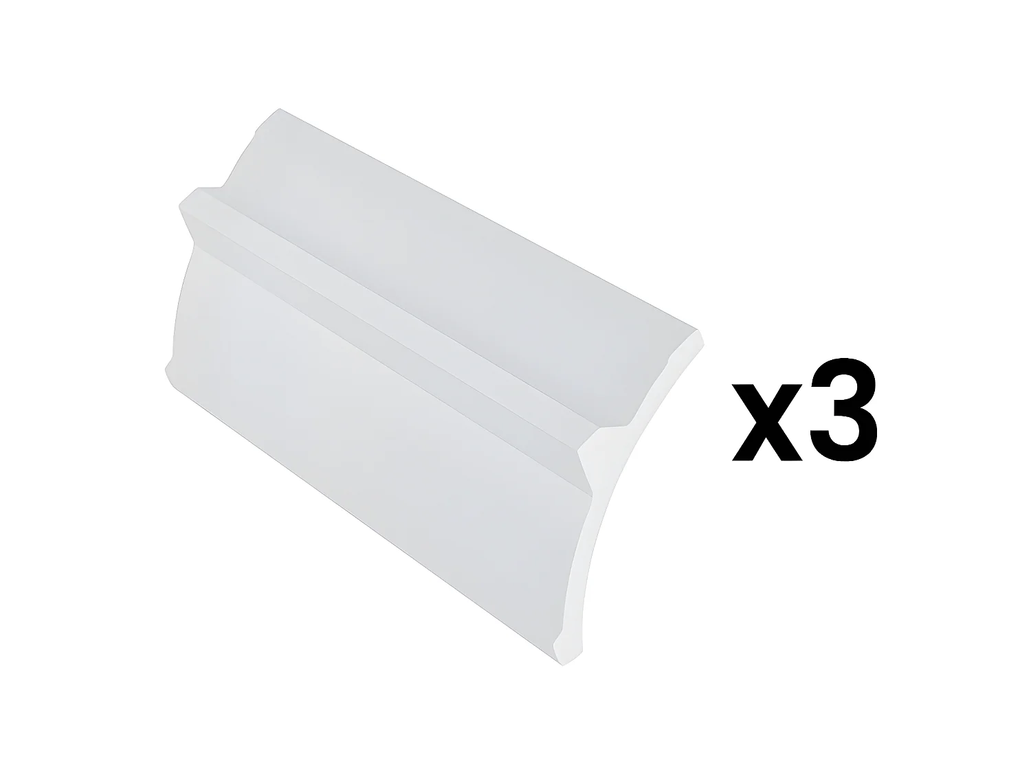 Deckenleisten 3er-Set - 290 x 9 cm - Polystyrol - Weiß - DORICA