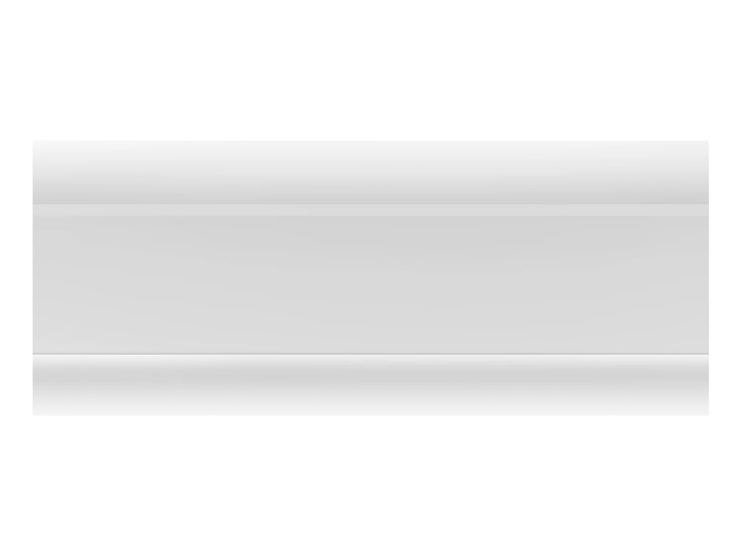 Deckenleisten 3er-Set - 290 x 9 cm - Polystyrol - Weiß - DORICA