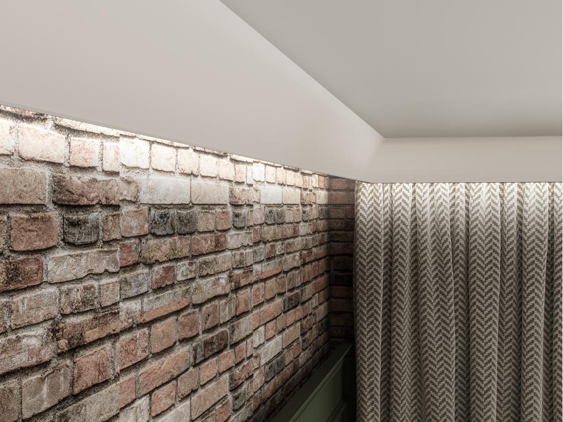 vente unique Lot de 3 corniches plafond en polystyrène L290 x l4.6 x H9 cm blanc - DORICA