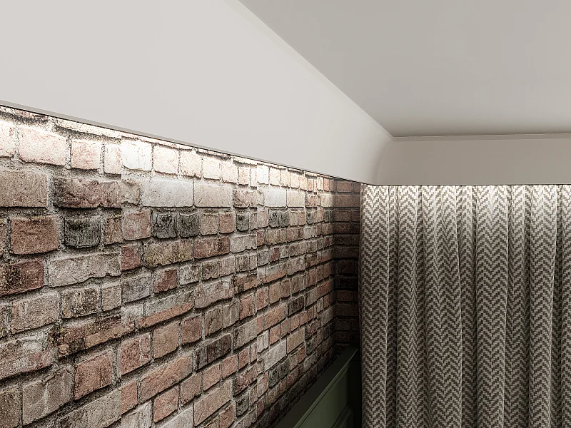 Lot de 3 corniches plafond en polystyrène L290 x l4.7 x  H10 cm blanc - IONITA