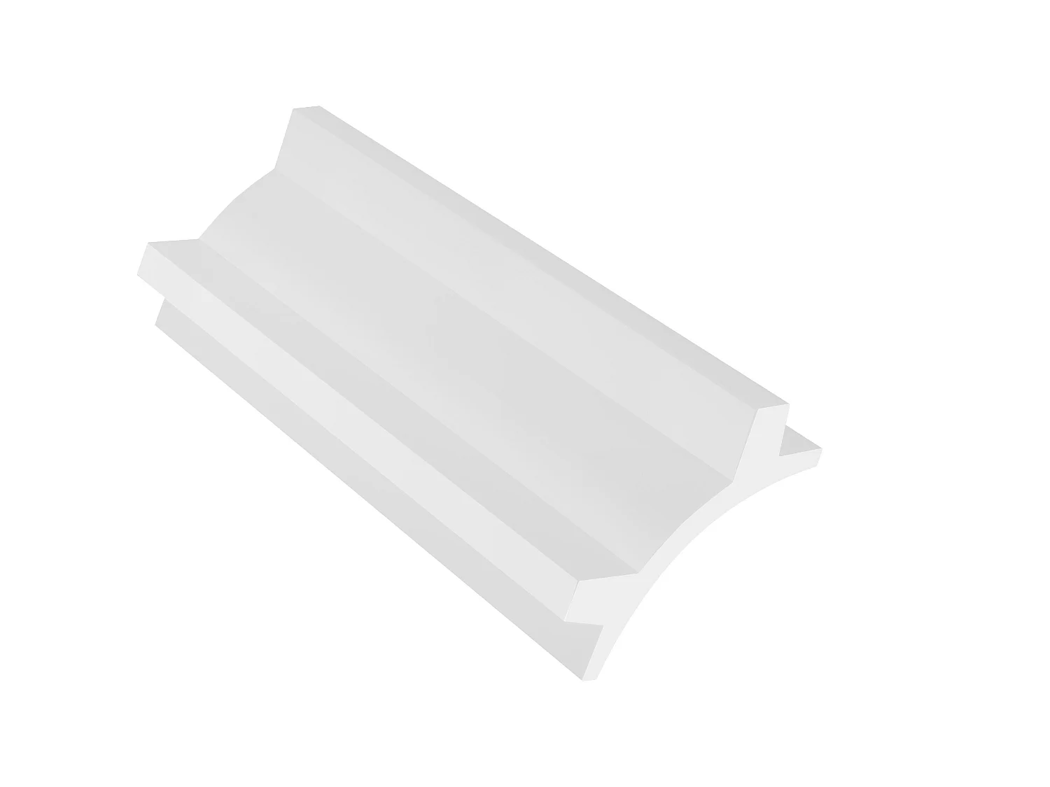 Set van 3 kroonlijsten voor plafond van polystyreen L290 x H10 cm wit - IONITA