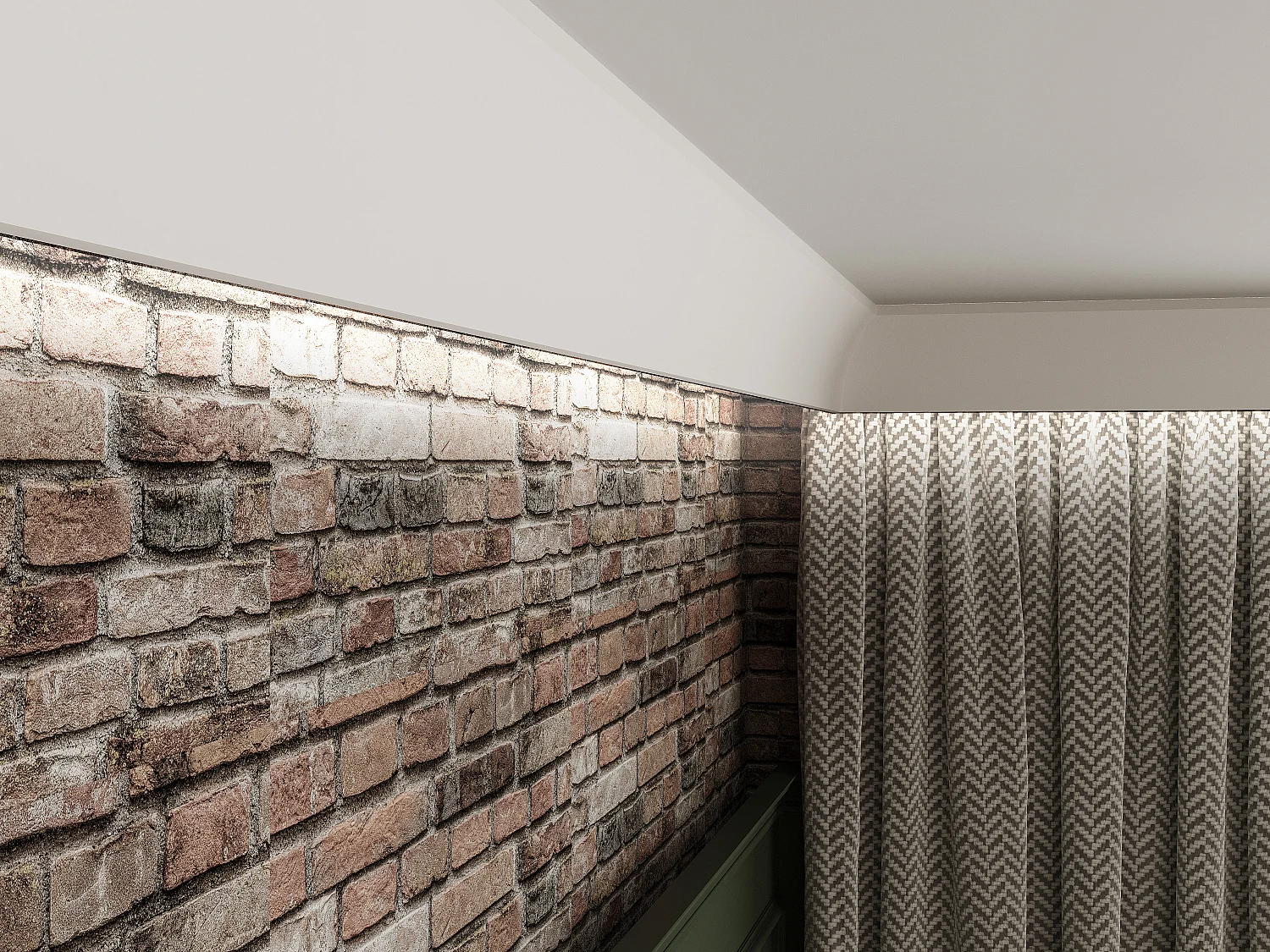 Set van 3 kroonlijsten voor plafond van polystyreen L290 x H10 cm wit - IONITA