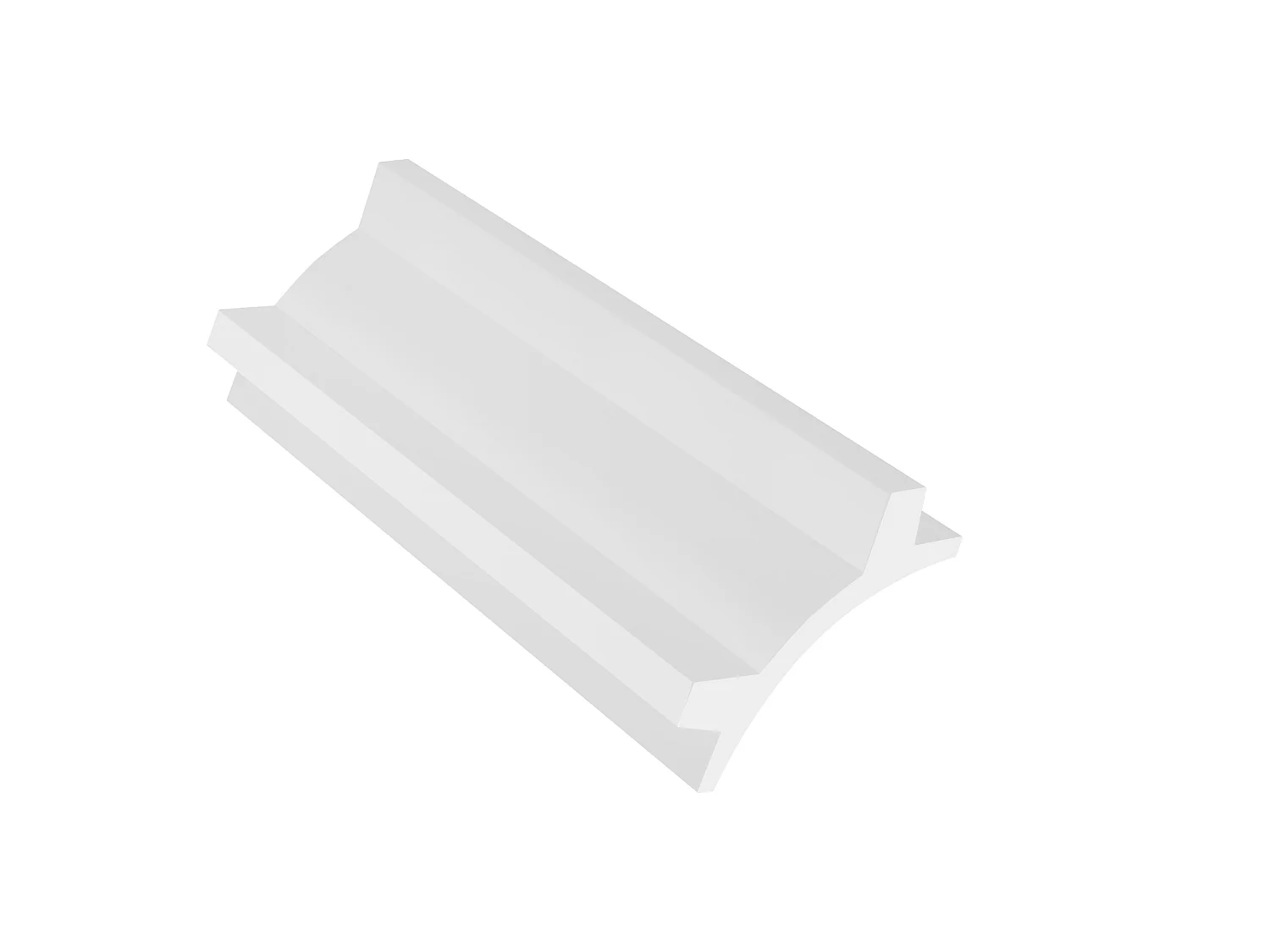 Juego de 3 cornisas para el techo de poliestireno Ancho 290 x Alt. 10 cm blanco - IONITA