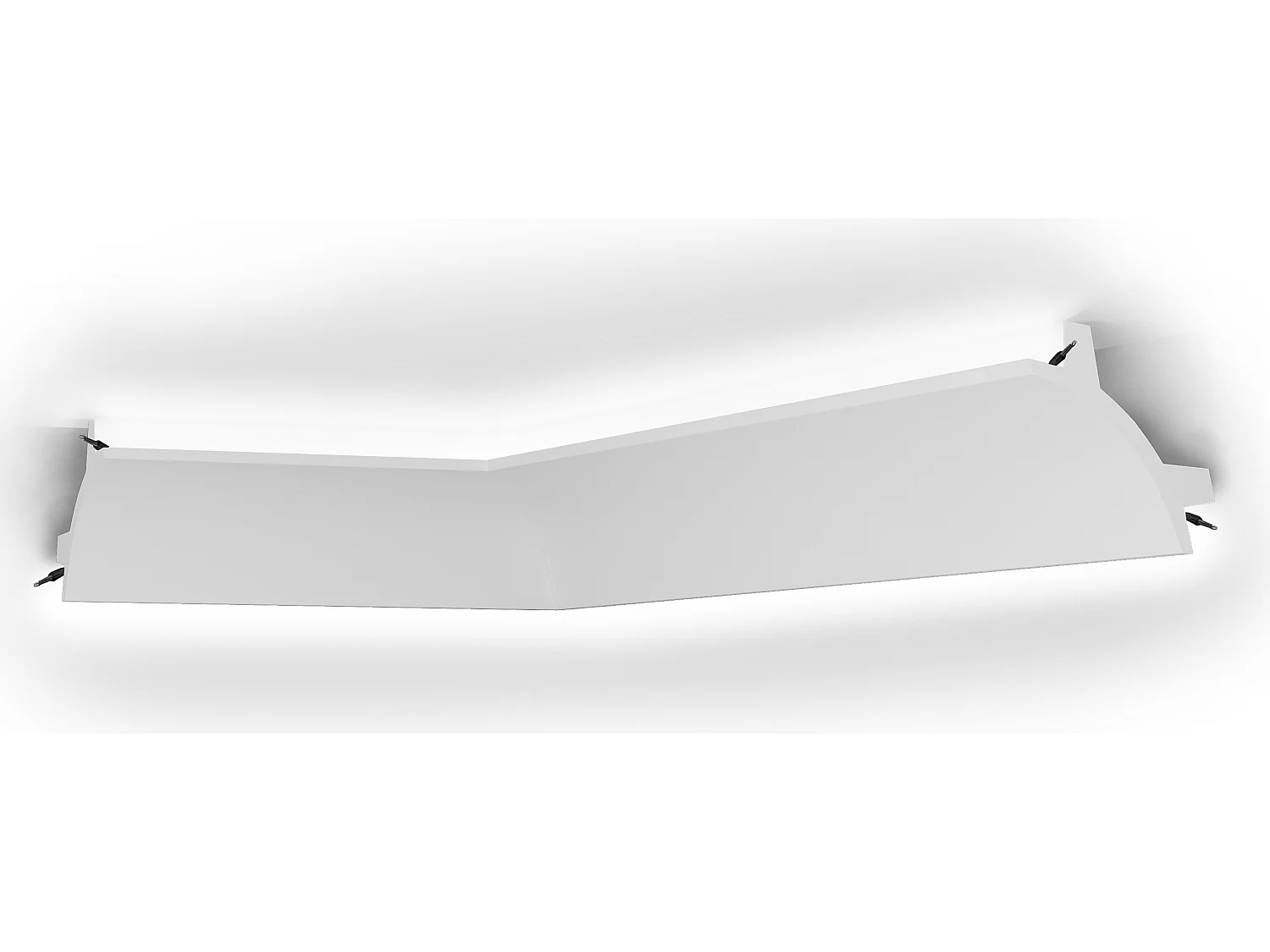 Lot de 3 corniches plafond en polystyrène L290 x l4.7 x  H10 cm blanc - IONITA