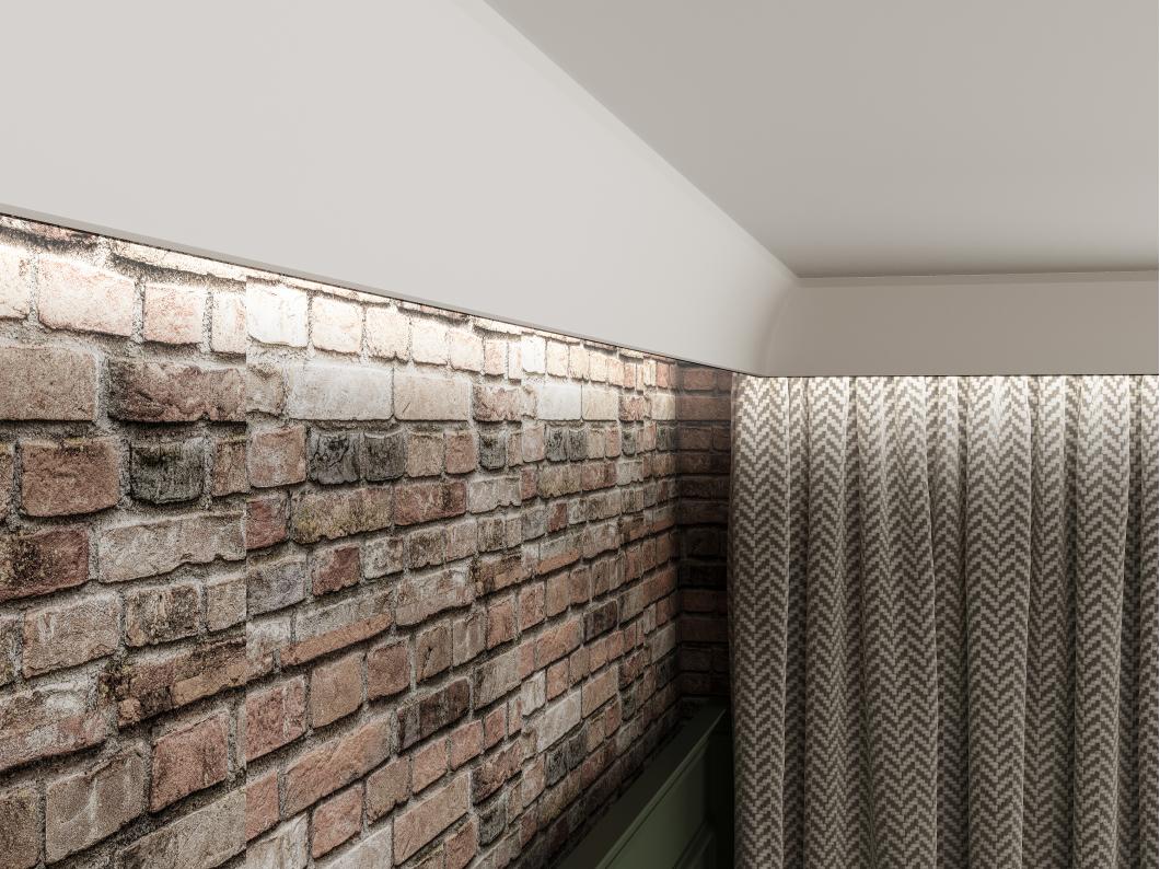 Cornicione per soffitto L290 x H10 cm in Polistirene Bianco - Lotto di 3 - IONITA