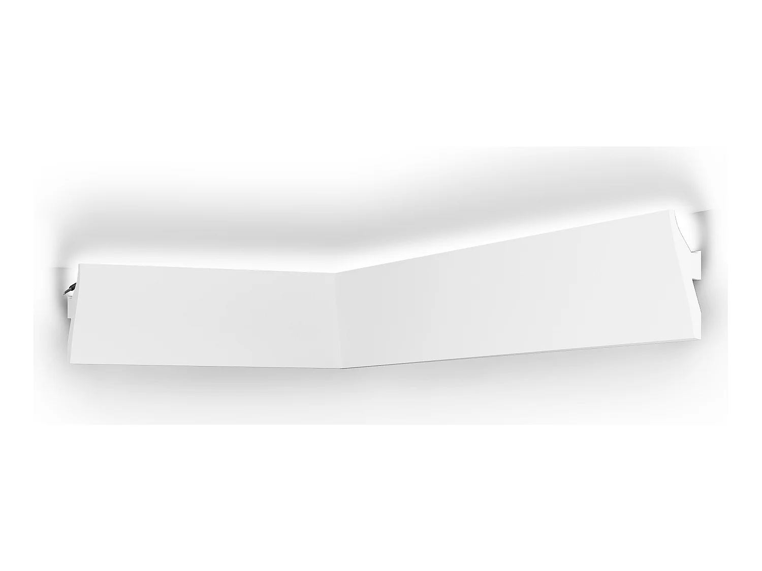 Juego de 3 cornisas para el techo de poliestireno Ancho 290 x Alt. 12 cm blanco - ROMONA