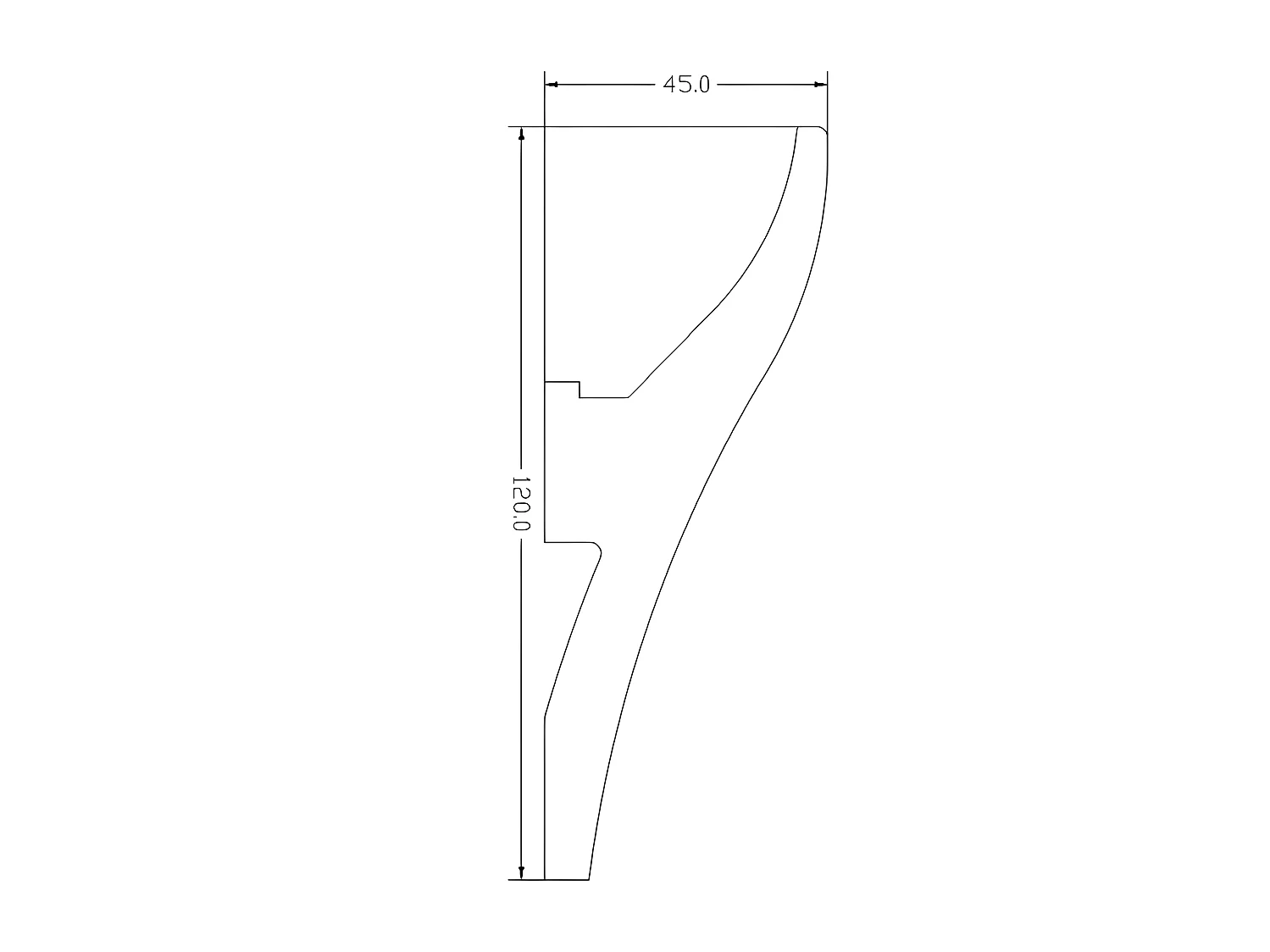 Juego de 3 cornisas para el techo de poliestireno Ancho 290 x Alt. 12 cm blanco - ROMONA