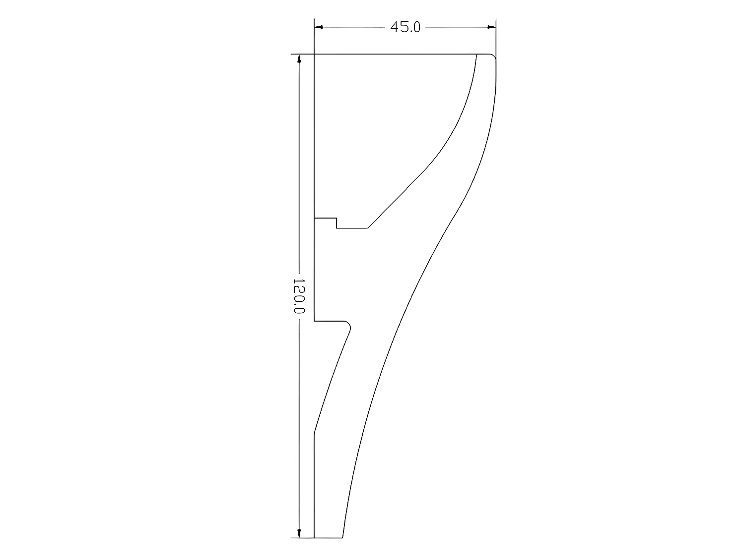Lot de 3 corniches plafond en polystyrène L290 x l4.5 x H12 cm blanc - ROMONA