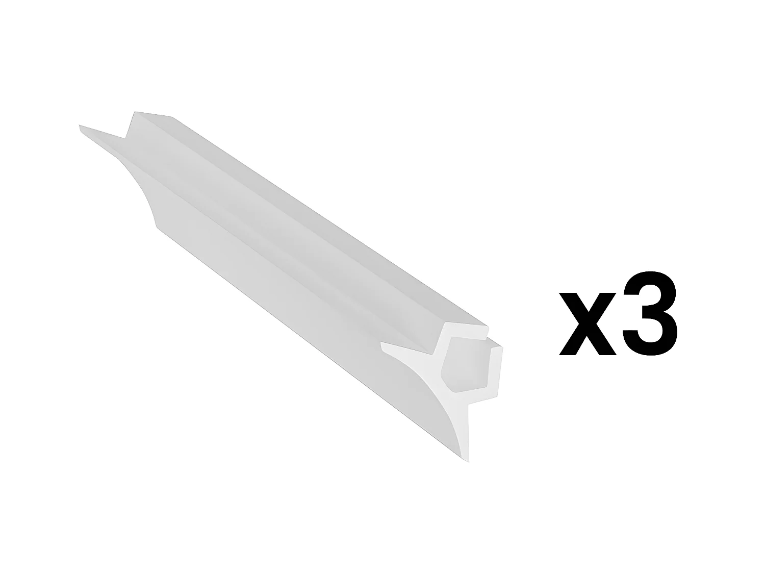 Cornicione per soffitto L290 x H10 cm in Polistirene Bianco - Lotto di 3 - CARINTIA