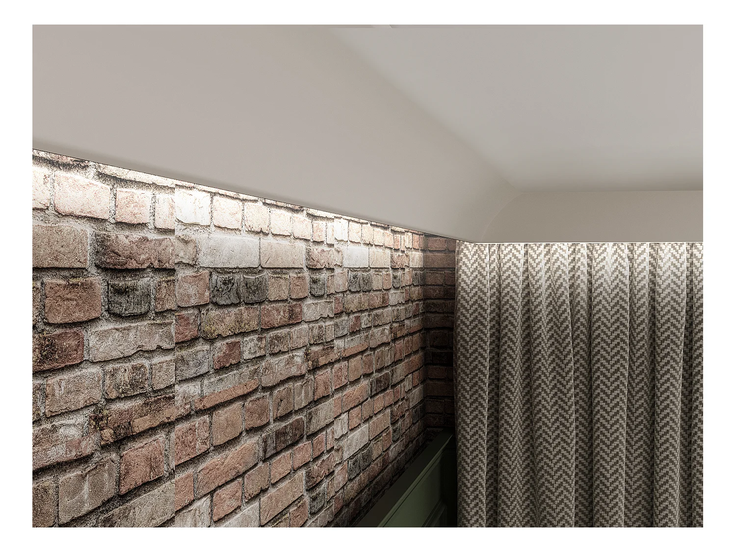Lot de 3 corniches plafond en polystyrène L290 x  l6 x H10 cm blanc - CARINTIA