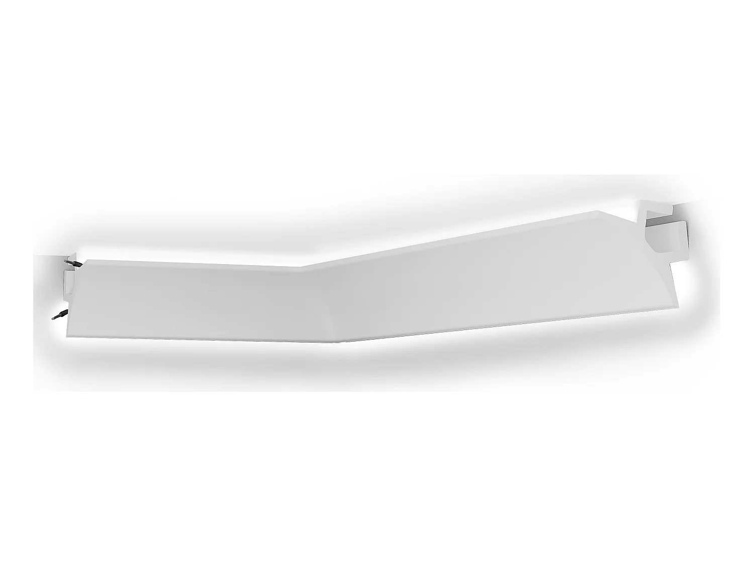 Juego de 3 cornisas para el techo de poliestireno Ancho 290 x Alt. 10 cm blanco - CARINTIA