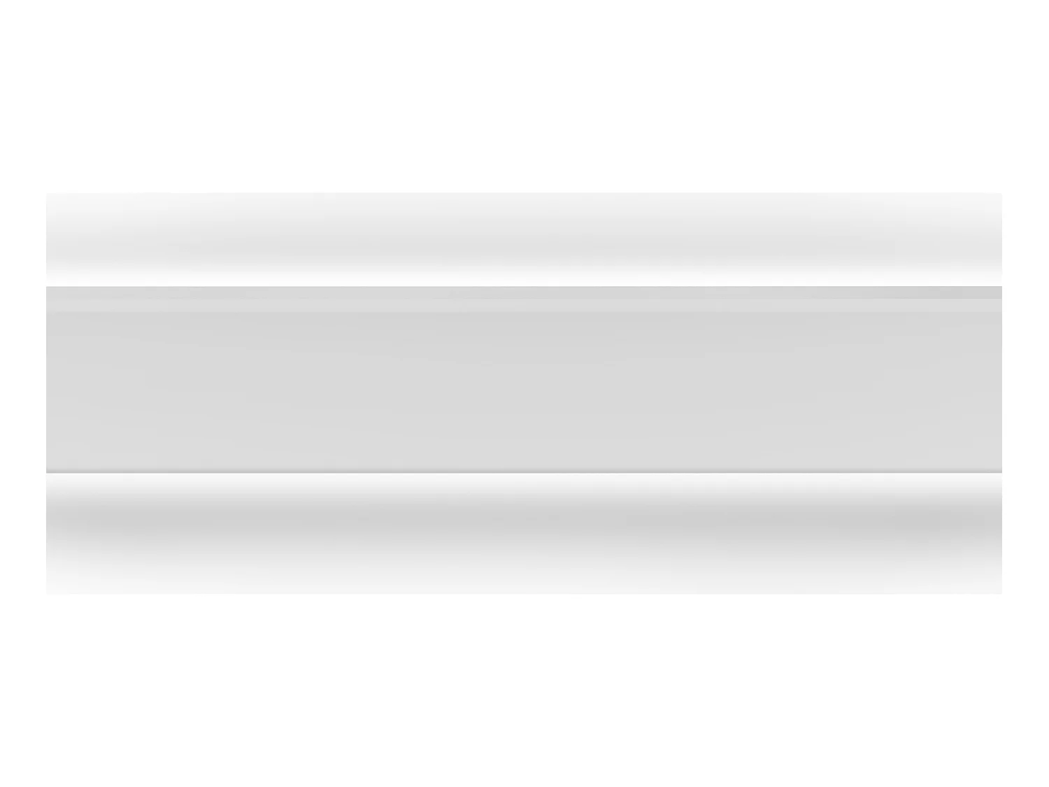 Juego de 3 cornisas para el techo de poliestireno Ancho 290 x Alt. 10 cm blanco - CARINTIA