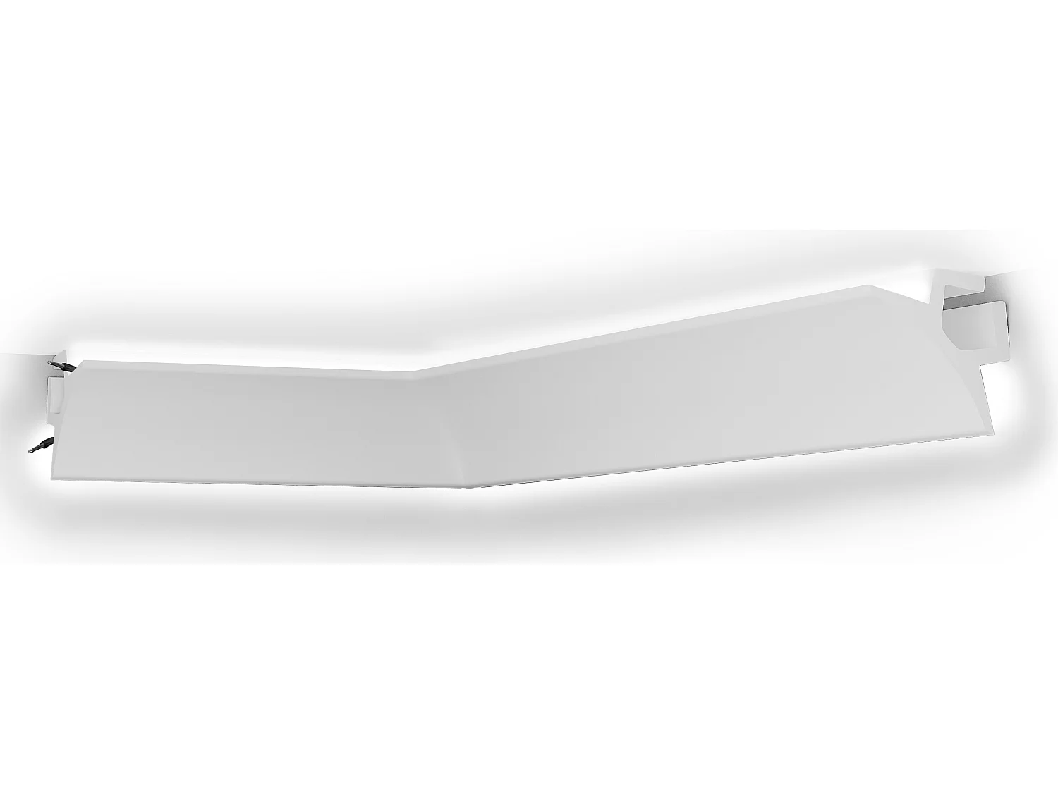 Set van 3 kroonlijsten voor plafond van polystyreen L290 x H10 cm wit - CARINTIA