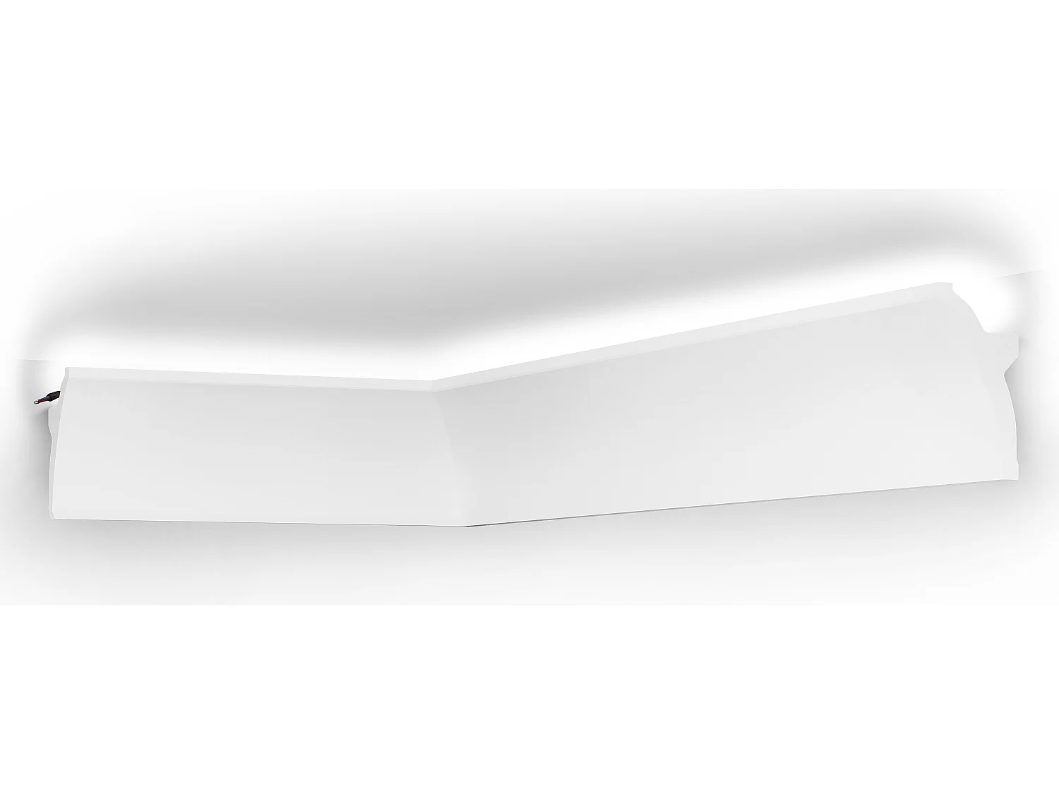 Set van 3 kroonlijsten voor plafond van polystyreen L290 x H10 cm wit - RANETIA