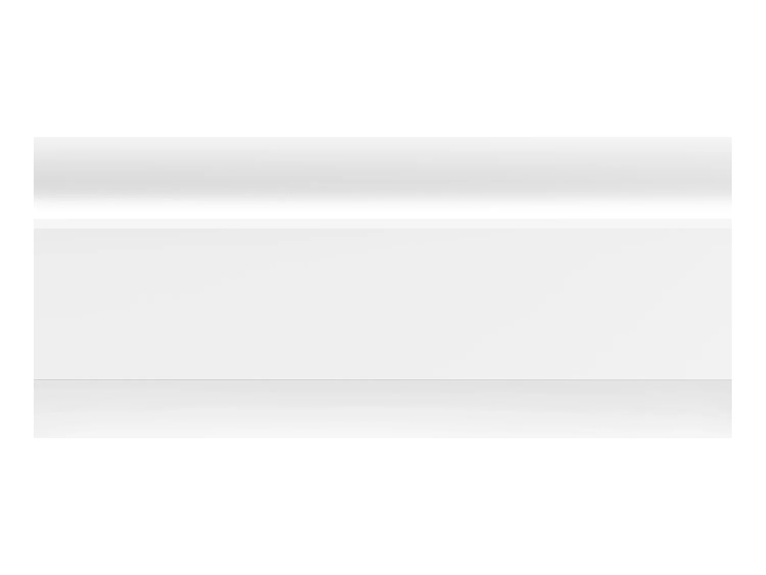 Juego de 3 cornisas para el techo de poliestireno Ancho 290 x Alt. 10 cm blanco - RANETIA