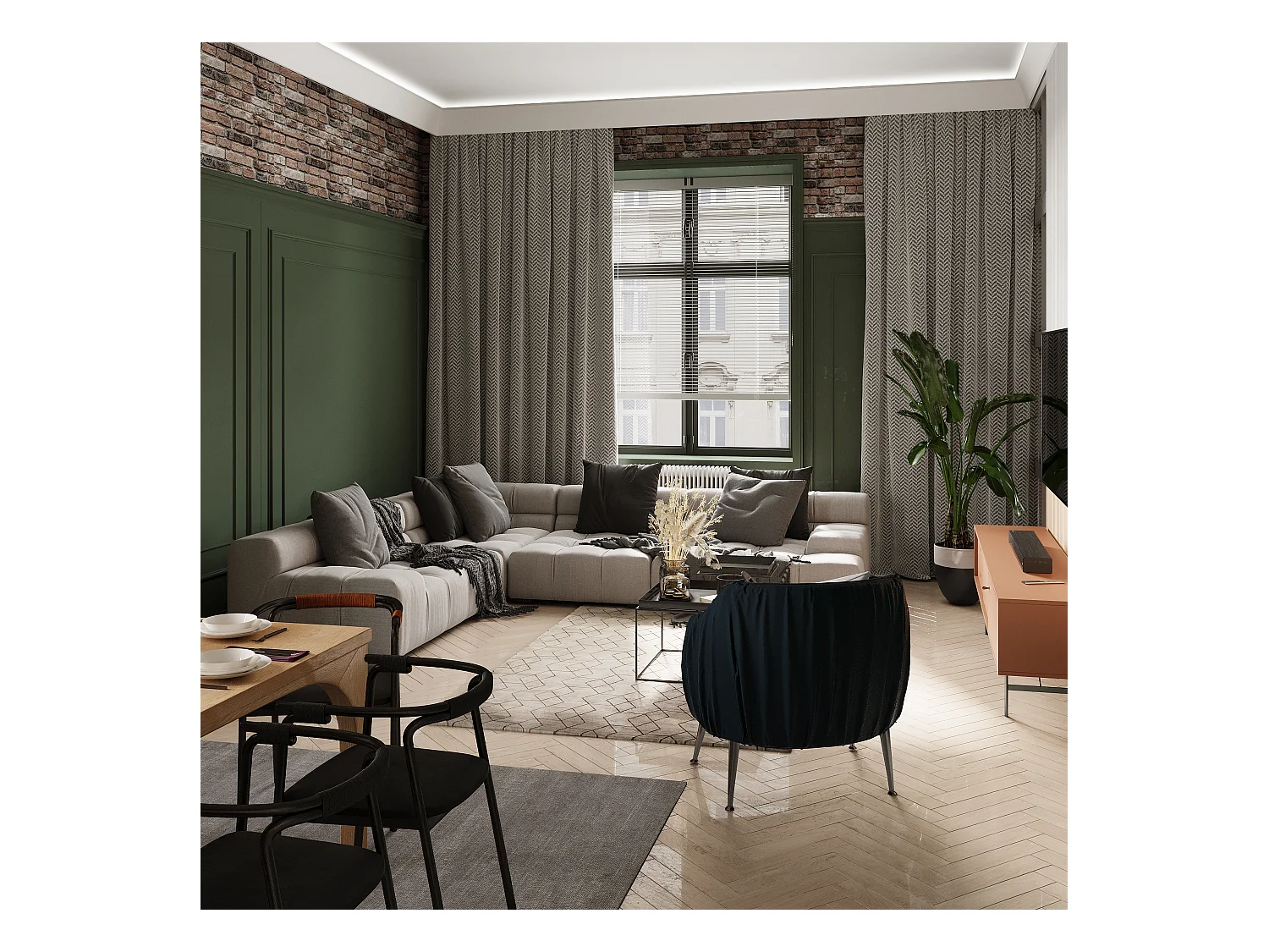 Juego de 3 cornisas para el techo de poliestireno Ancho 290 x Alt. 10 cm blanco - RANETIA