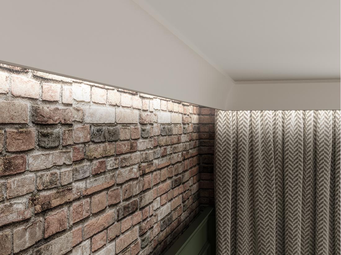 vente unique Lot de 3 corniches plafond en polystyrène L290 x l5.1 x H10 cm blanc - RANETIA