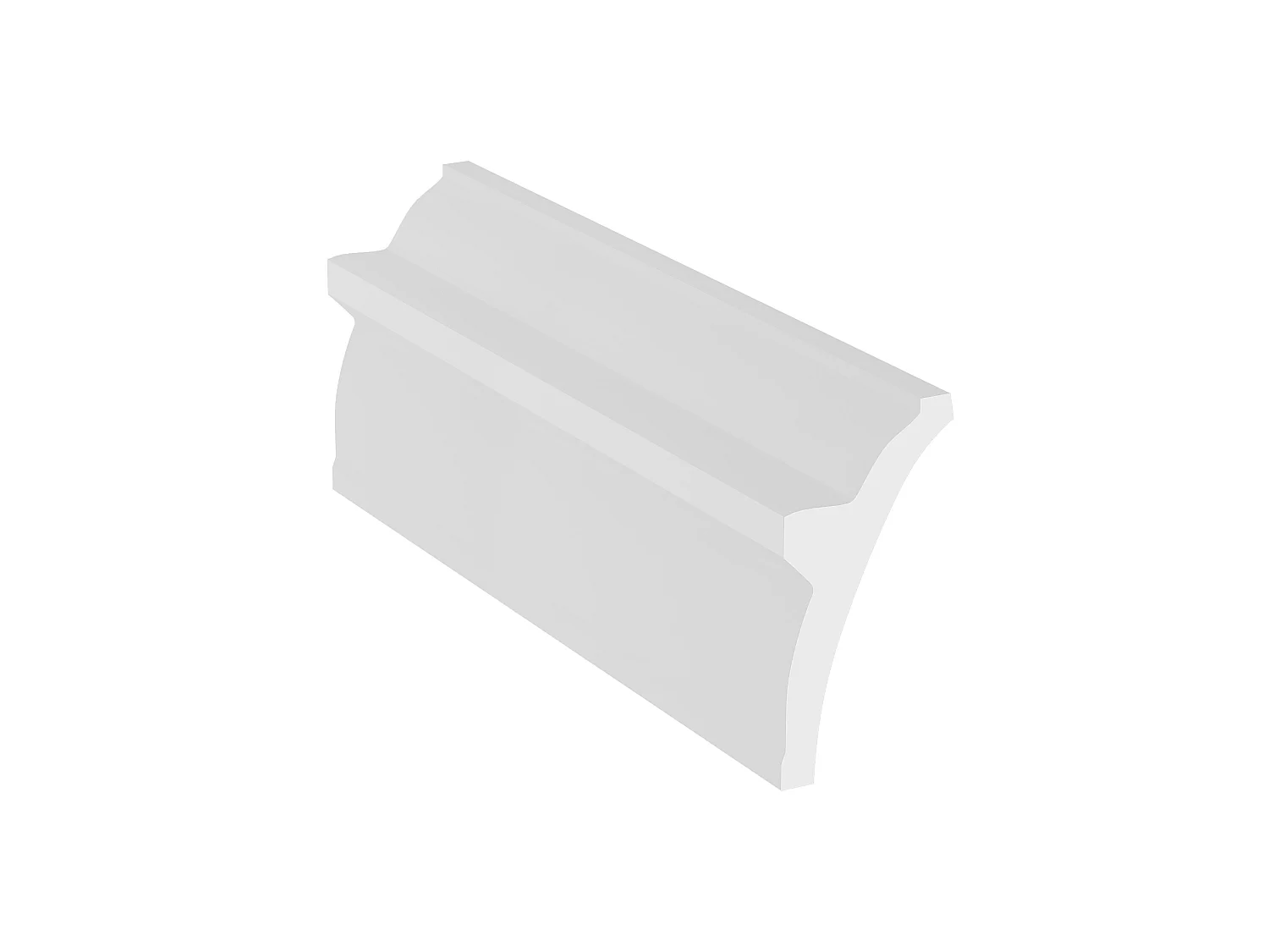 Lot de 3 corniches plafond en polystyrène L290 x l5.1 x H10 cm blanc - RANETIA