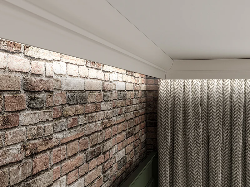 Lot de 3 corniches plafond en polystyrène L290 x l4.2 x H7 cm blanc - ANTECA