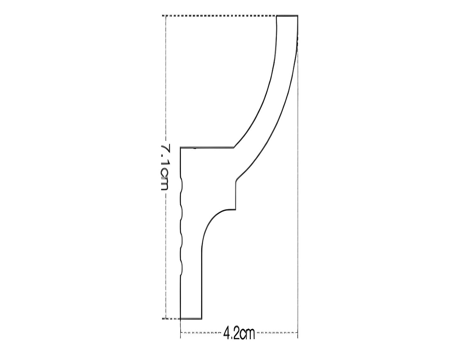 Set van 3 kroonlijsten voor plafond van polystyreen L290 x H7 cm wit - ANTECA