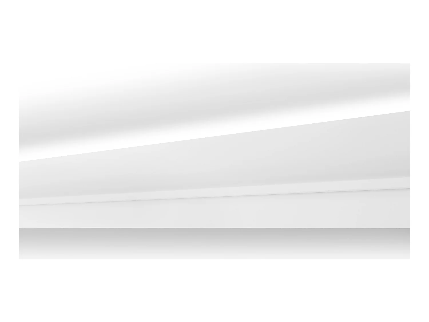 Juego de 3 cornisas para el techo de poliestireno Ancho 290 x Alt. 7 cm blanco - ANTECA