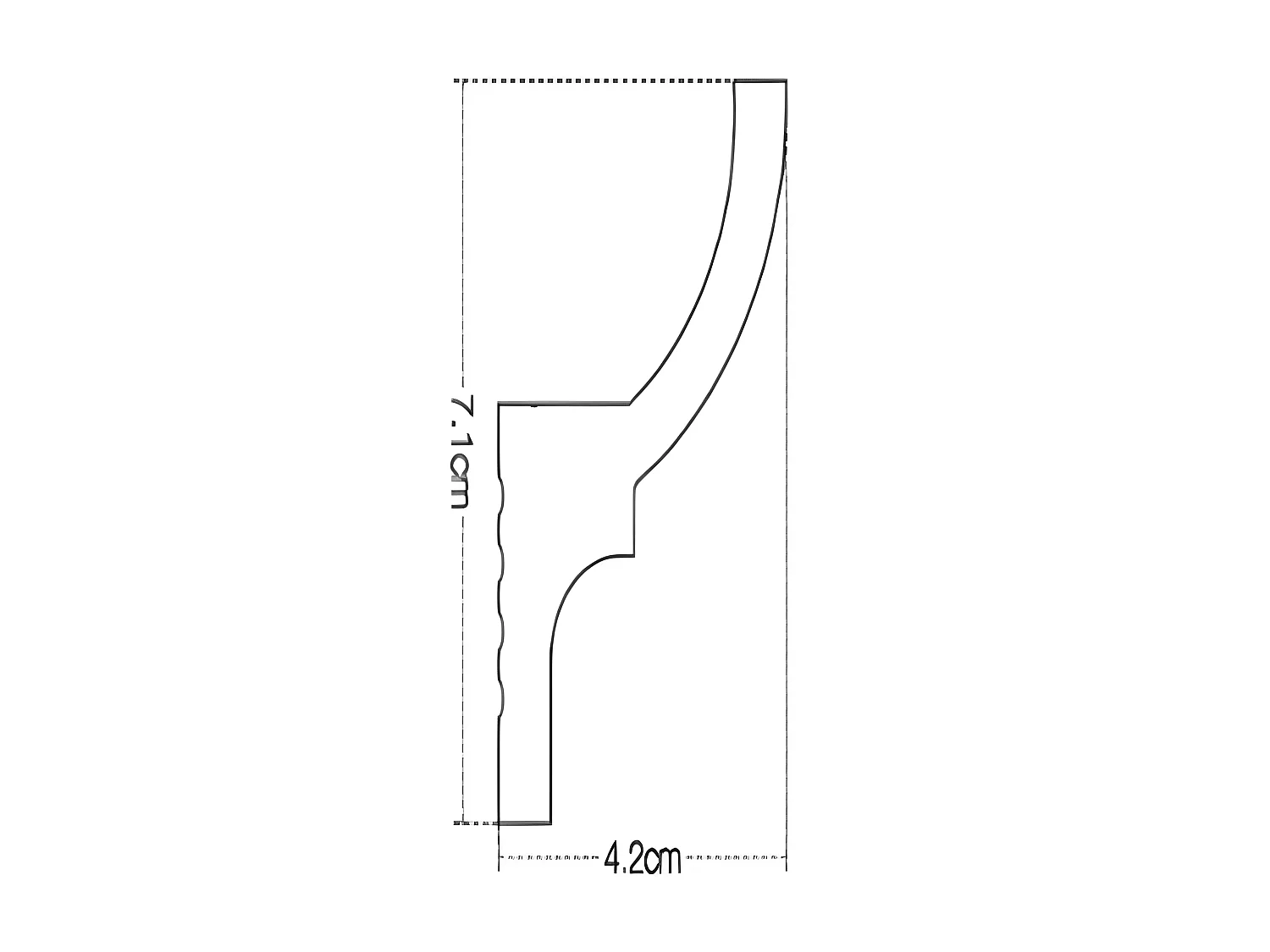 Juego de 3 cornisas para el techo de poliestireno Ancho 290 x Alt. 7 cm blanco - ANTECA