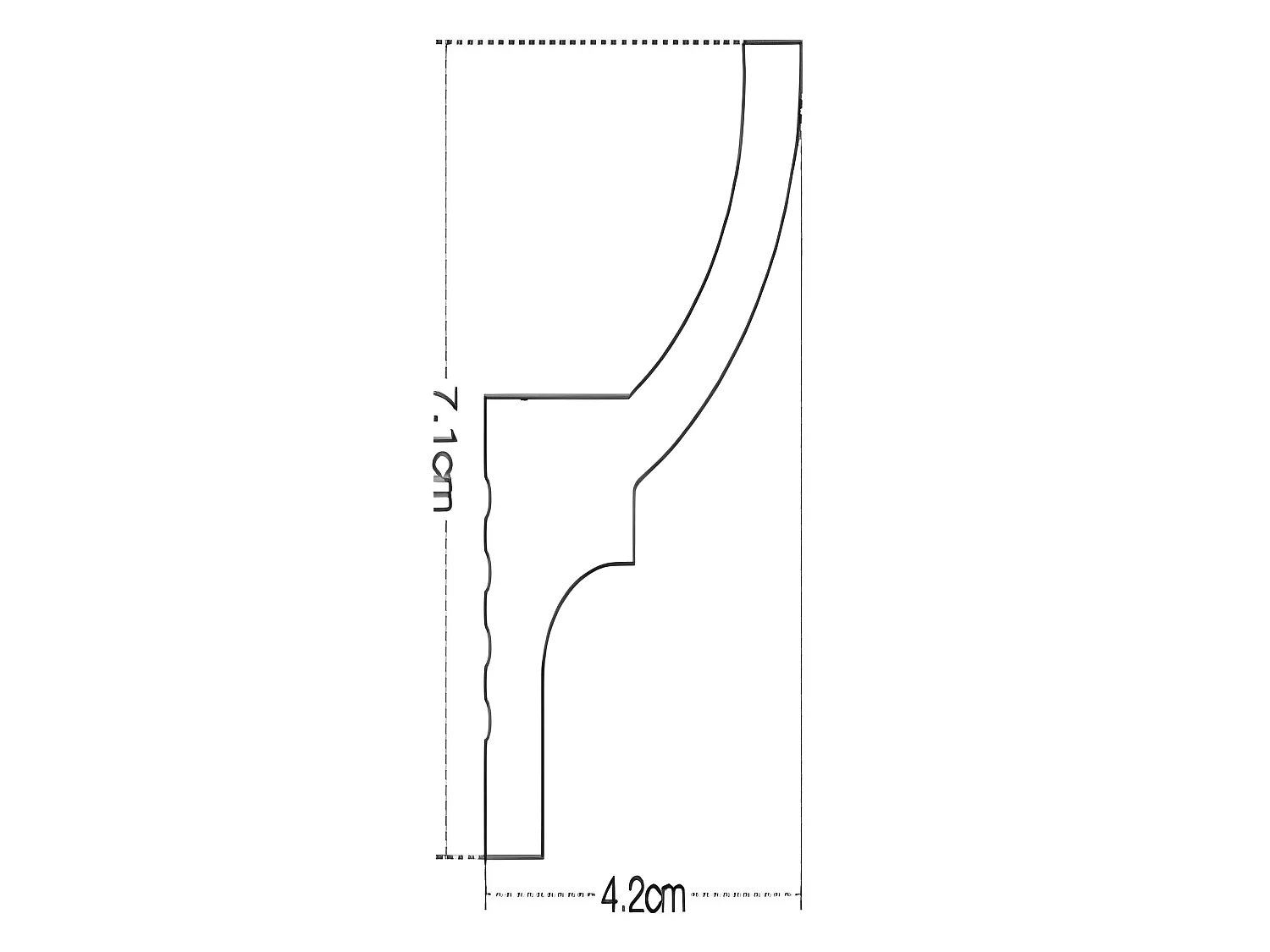 Set van 3 kroonlijsten voor plafond van polystyreen L290 x H7 cm wit - ANTECA