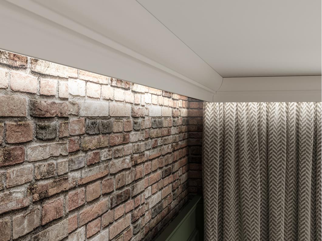 Cornicione per soffitto L290 x H7 cm in Polistirene Bianco - Lotto di 3 - ANTECA
