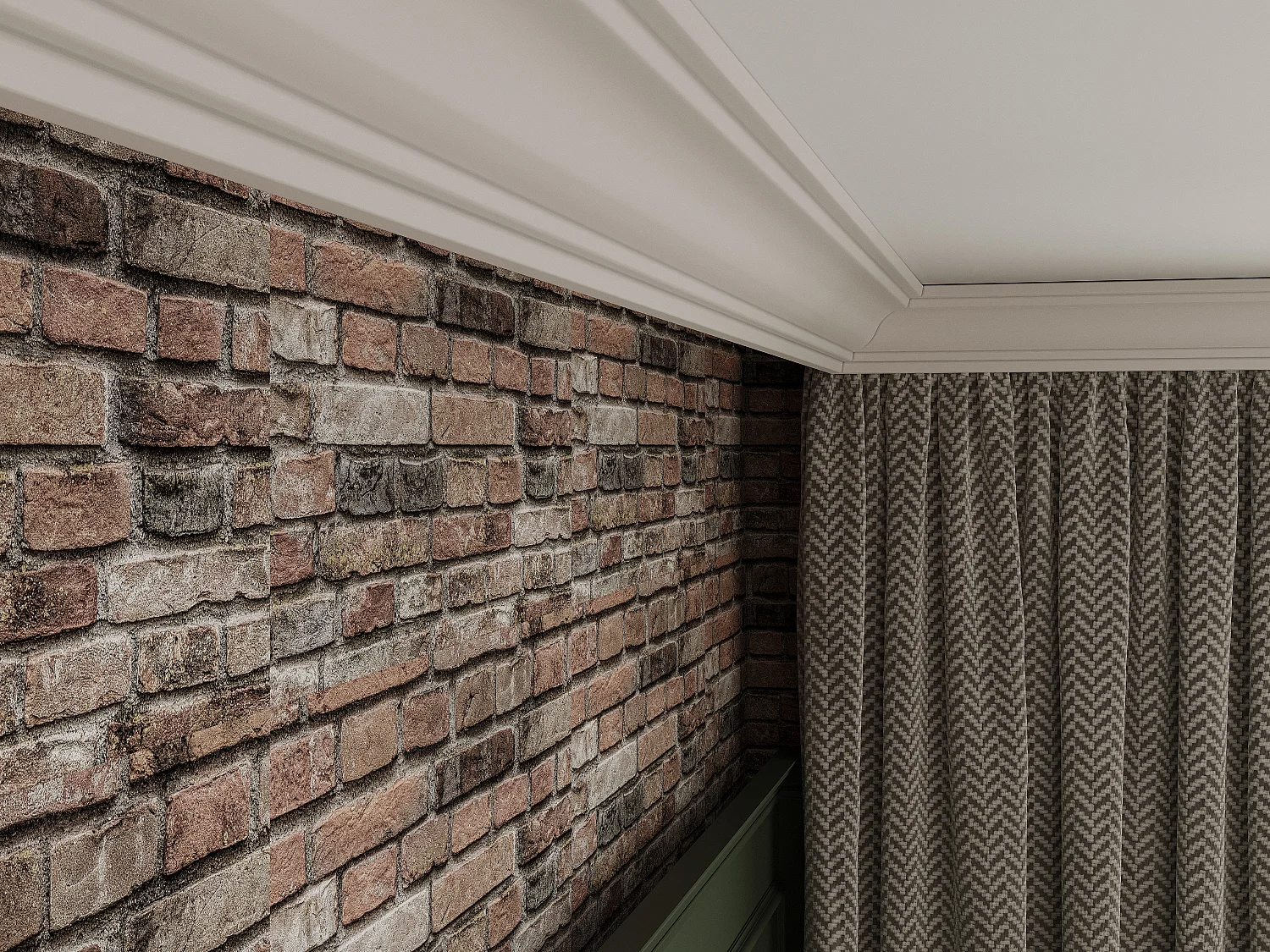 Set van 3 kroonlijsten voor plafond van polystyreen L290 x H6 cm wit - TOSCRIA