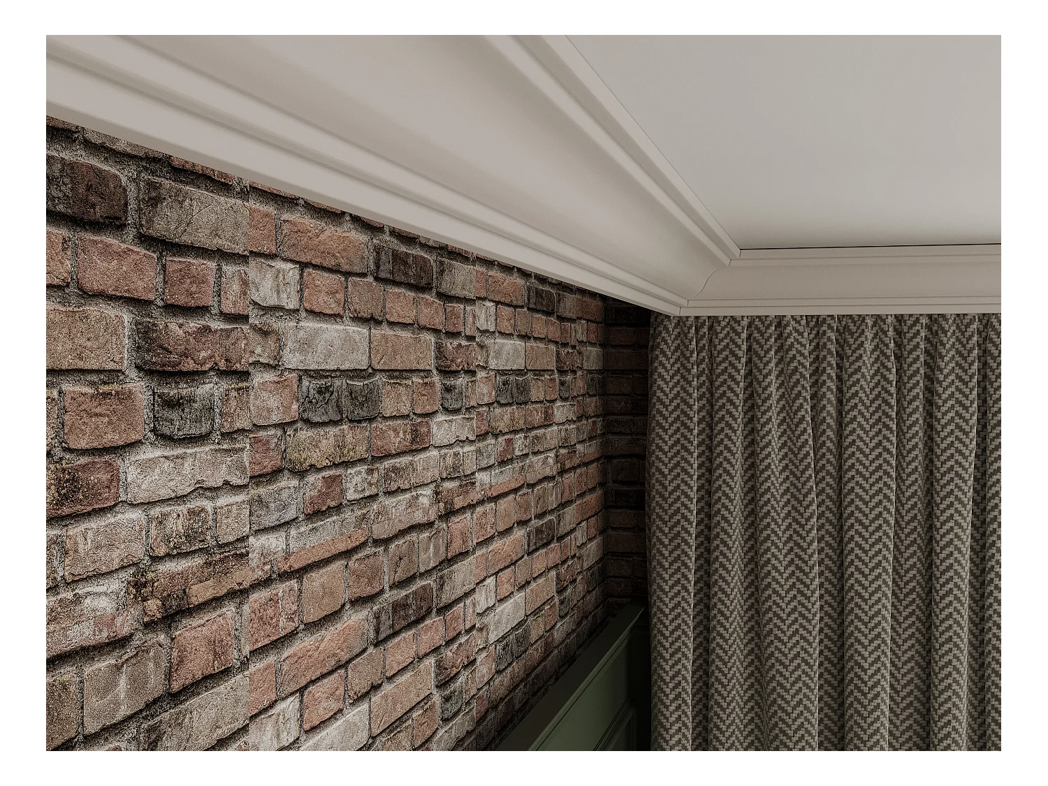 Lot de 3 corniches plafond en polystyrène L290 x l1.4 x H6 cm blanc - TOSCRIA