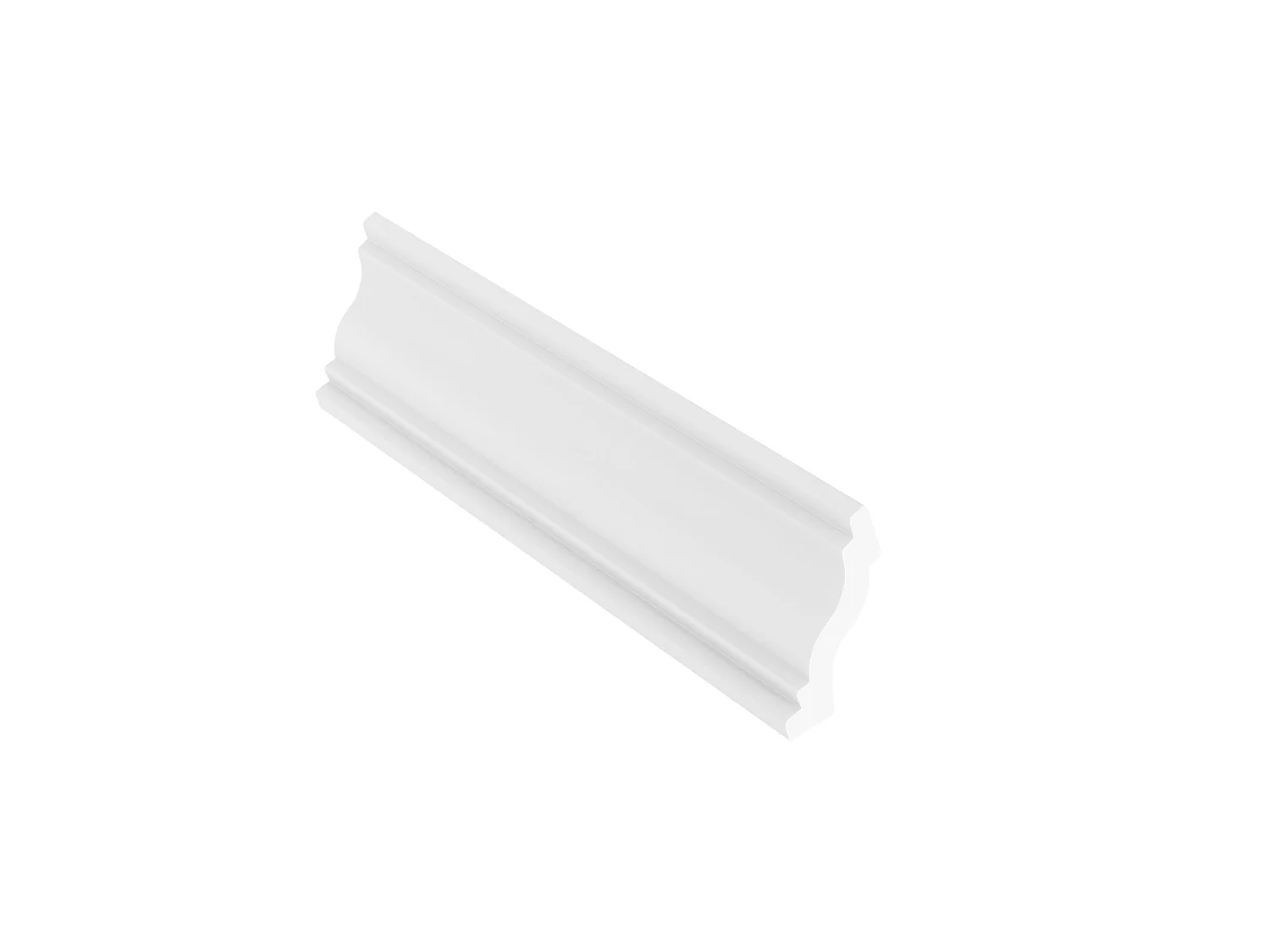 Juego de 3 cornisas para el techo de poliestireno Ancho 290 x Alt. 6 cm blanco - TOSCRIA