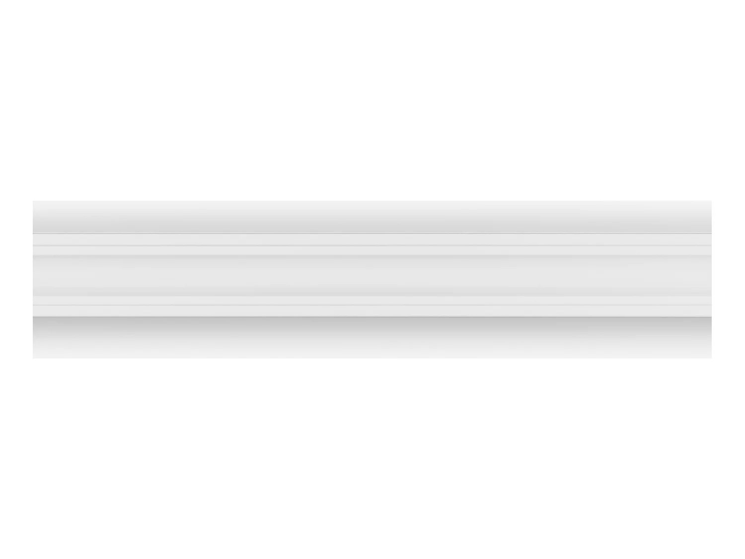 Juego de 3 cornisas para el techo de poliestireno Ancho 290 x Alt. 6 cm blanco - TOSCRIA