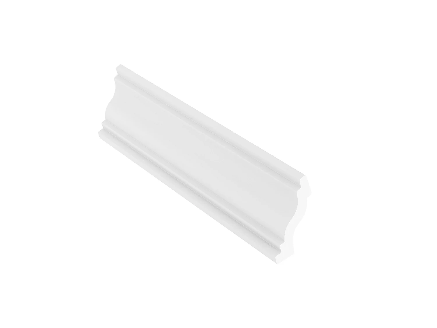Lot de 3 corniches plafond en polystyrène L290 x l1.4 x H6 cm blanc - TOSCRIA