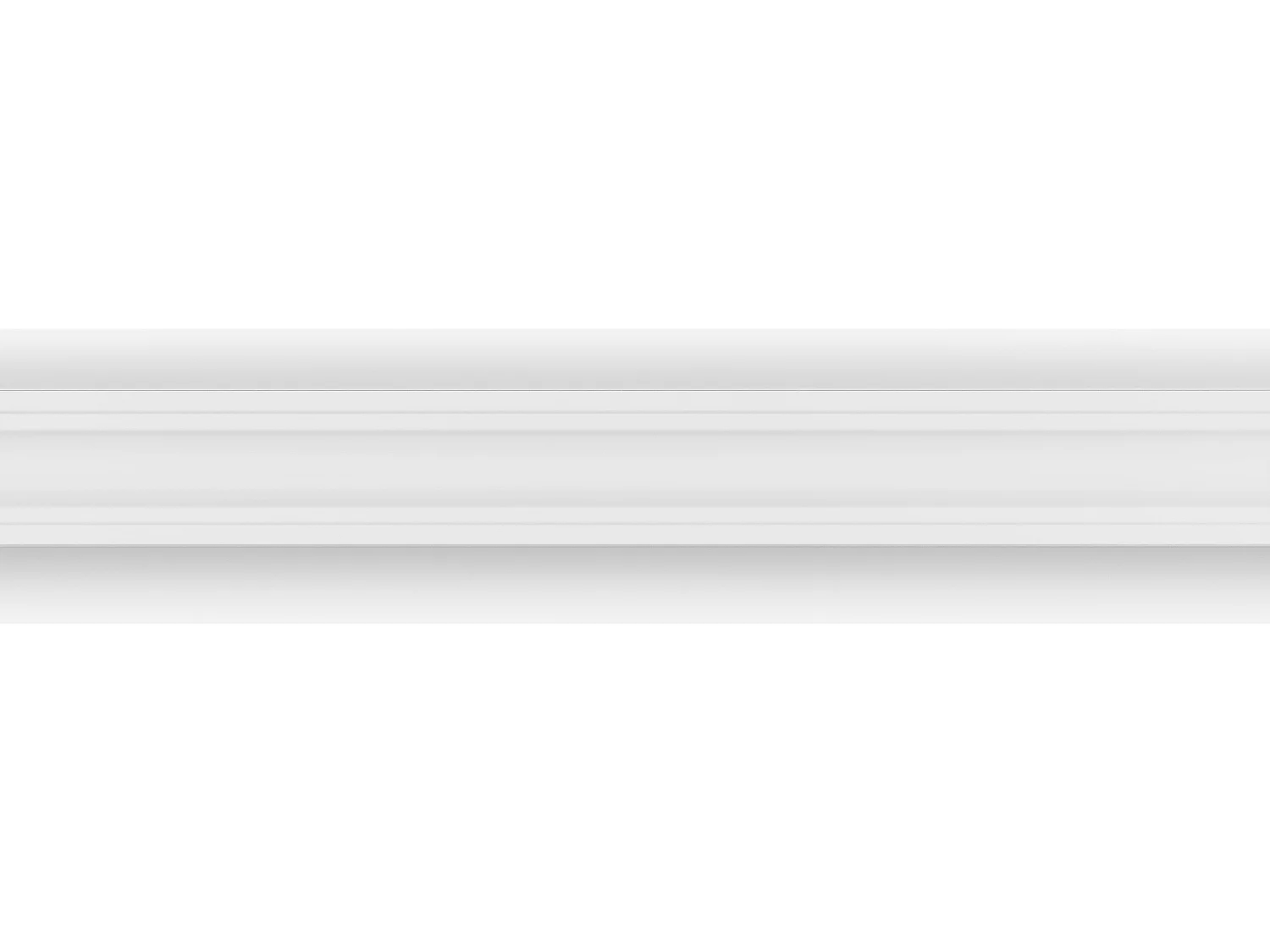 Lot de 3 corniches plafond en polystyrène L290 x l1.4 x H6 cm blanc - TOSCRIA