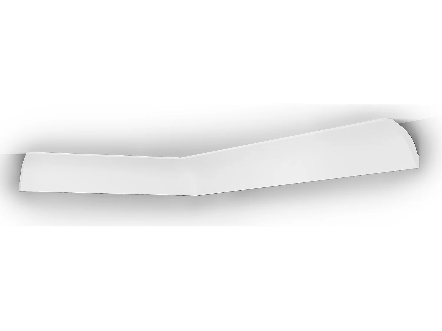 Set van 3 kroonlijsten voor plafond van polystyreen L290 x H5 cm wit - RENODA