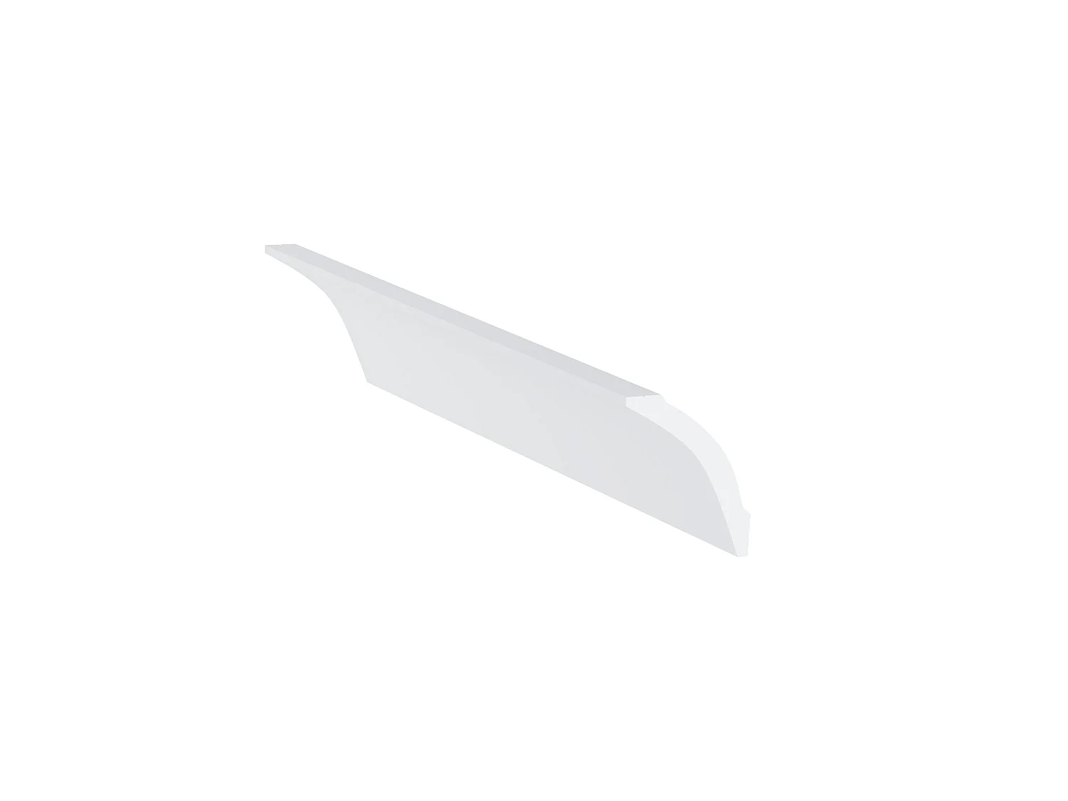 Set van 3 kroonlijsten voor plafond van polystyreen L290 x H5 cm wit - RENODA