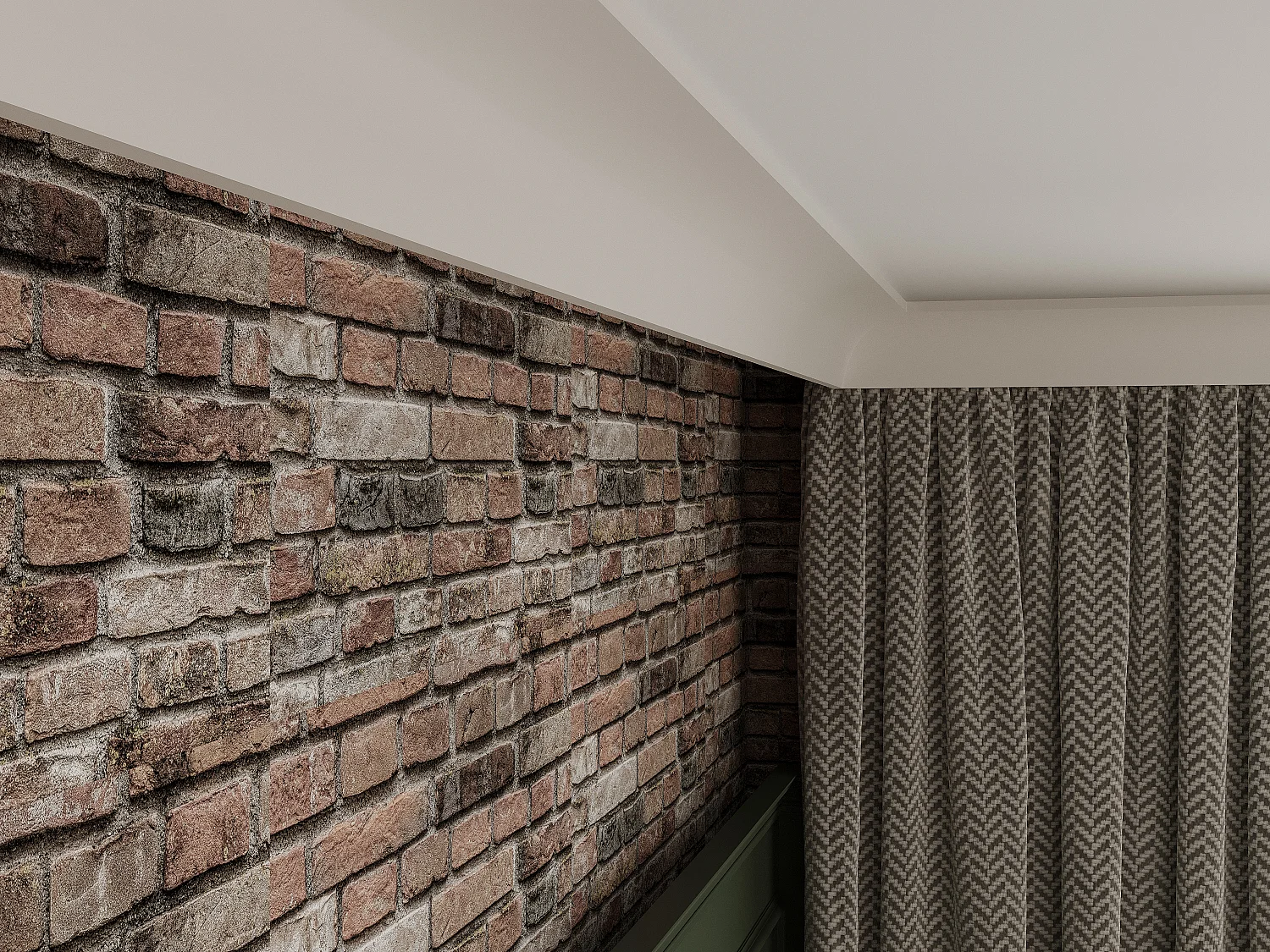 Set van 3 kroonlijsten voor plafond van polystyreen L290 x H5 cm wit - RENODA