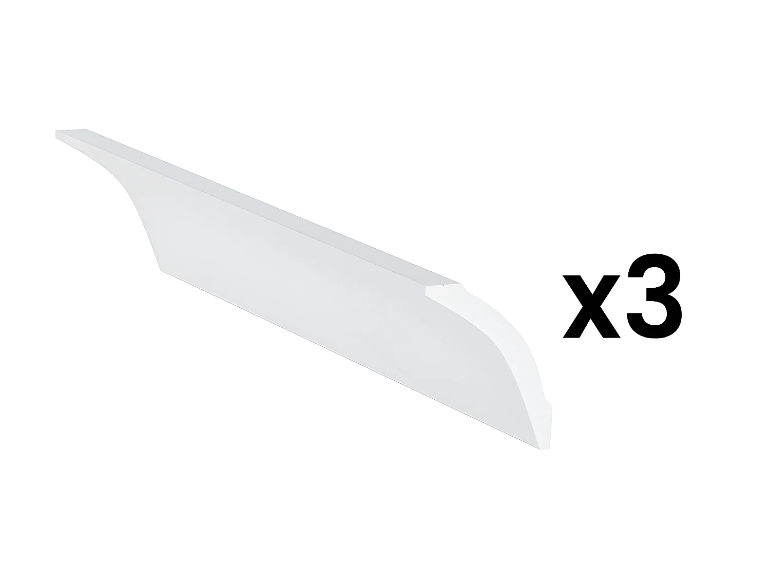 Set van 3 kroonlijsten voor plafond van polystyreen L290 x H5 cm wit - RENODA