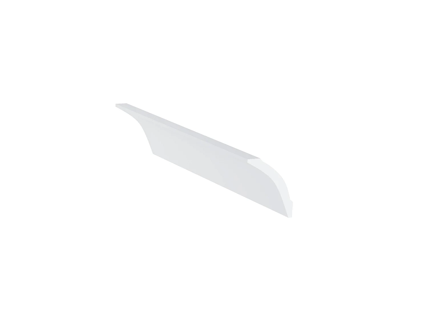 Juego de 3 cornisas para el techo de poliestireno Ancho 290 x Alt. 5 cm blanco - RENODA