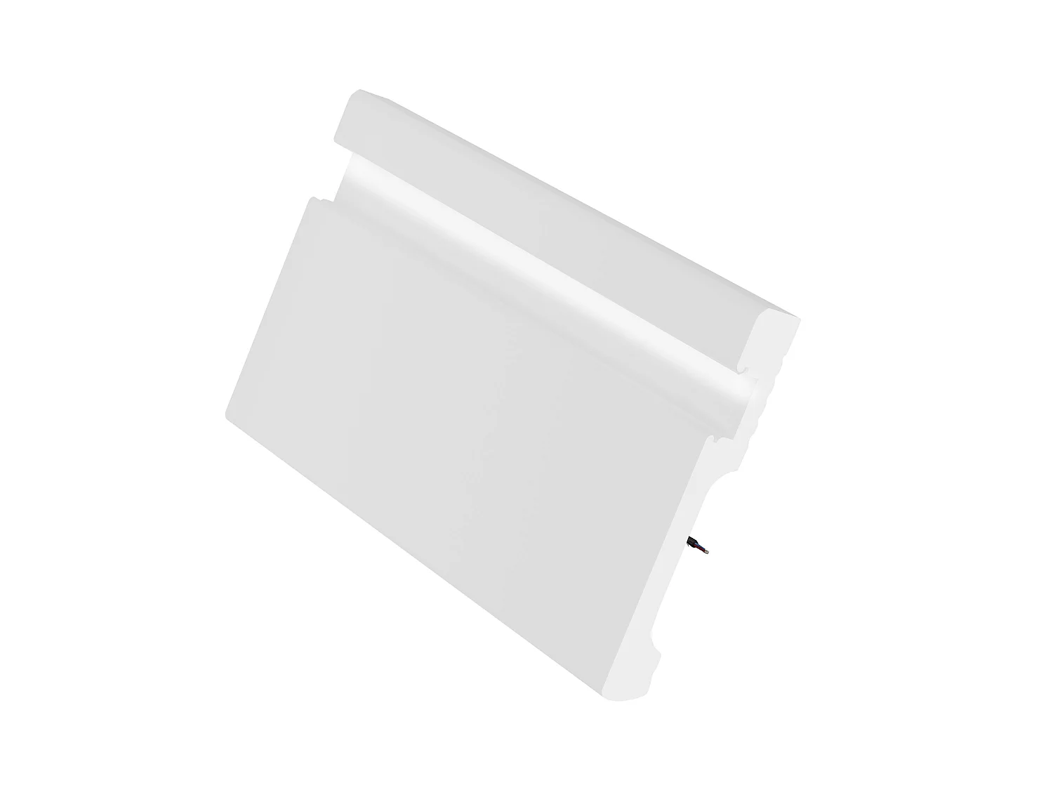 Set van 3 plinten van polystyreen L290 x H12 cm wit - ATENO