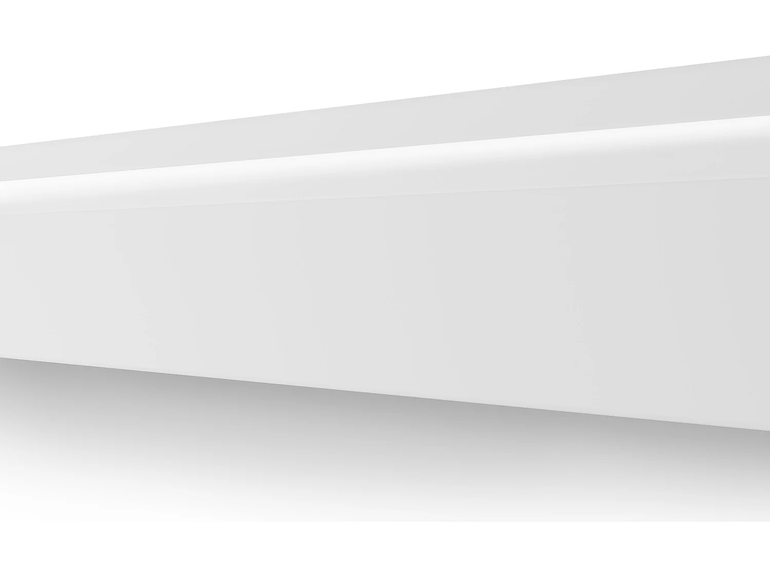 Set van 3 plinten van polystyreen L290 x H12 cm wit - ATENO