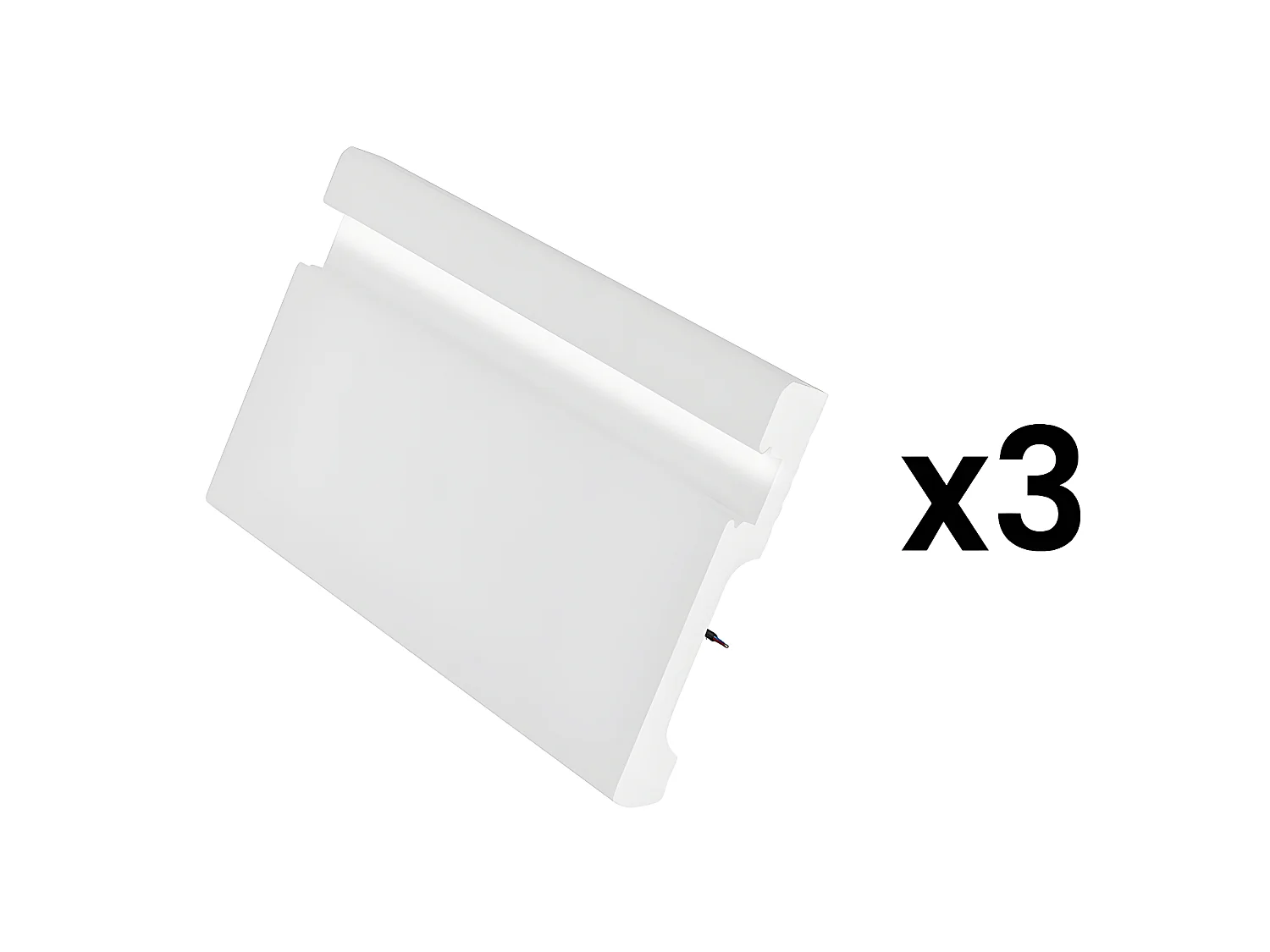Lot de 3 plinthes en polystyrène L290 x l1.8 x H12 cm blanc - ATENO