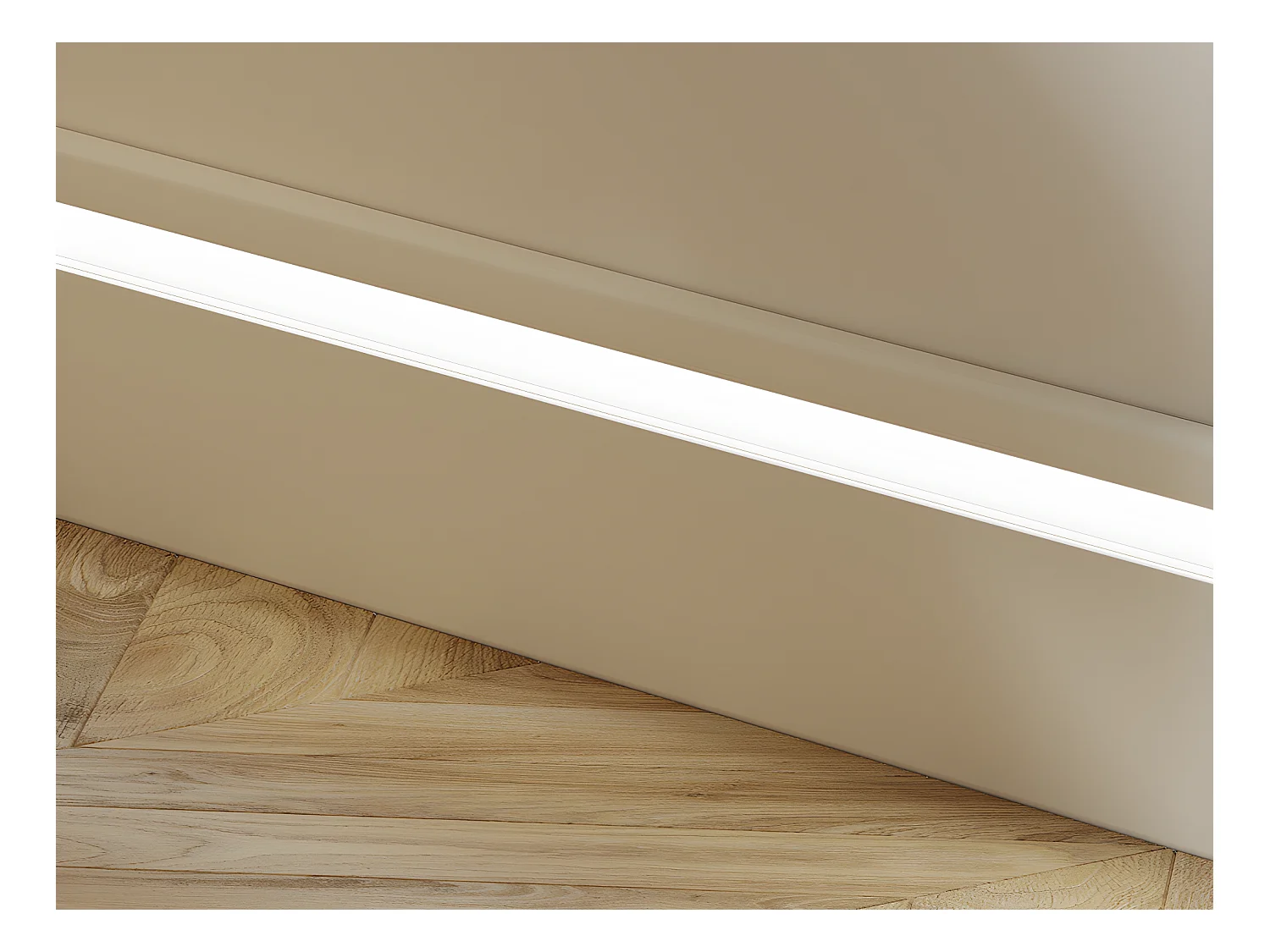 Juego de 3 zócalos de poliestireno Ancho 290 x Alt. 12 cm blanco - ATENO