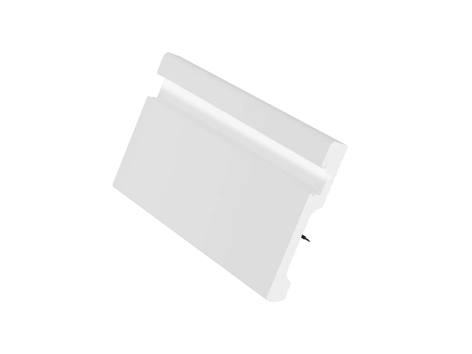 Juego de 3 zócalos de poliestireno Ancho 290 x Alt. 12 cm blanco - ATENO